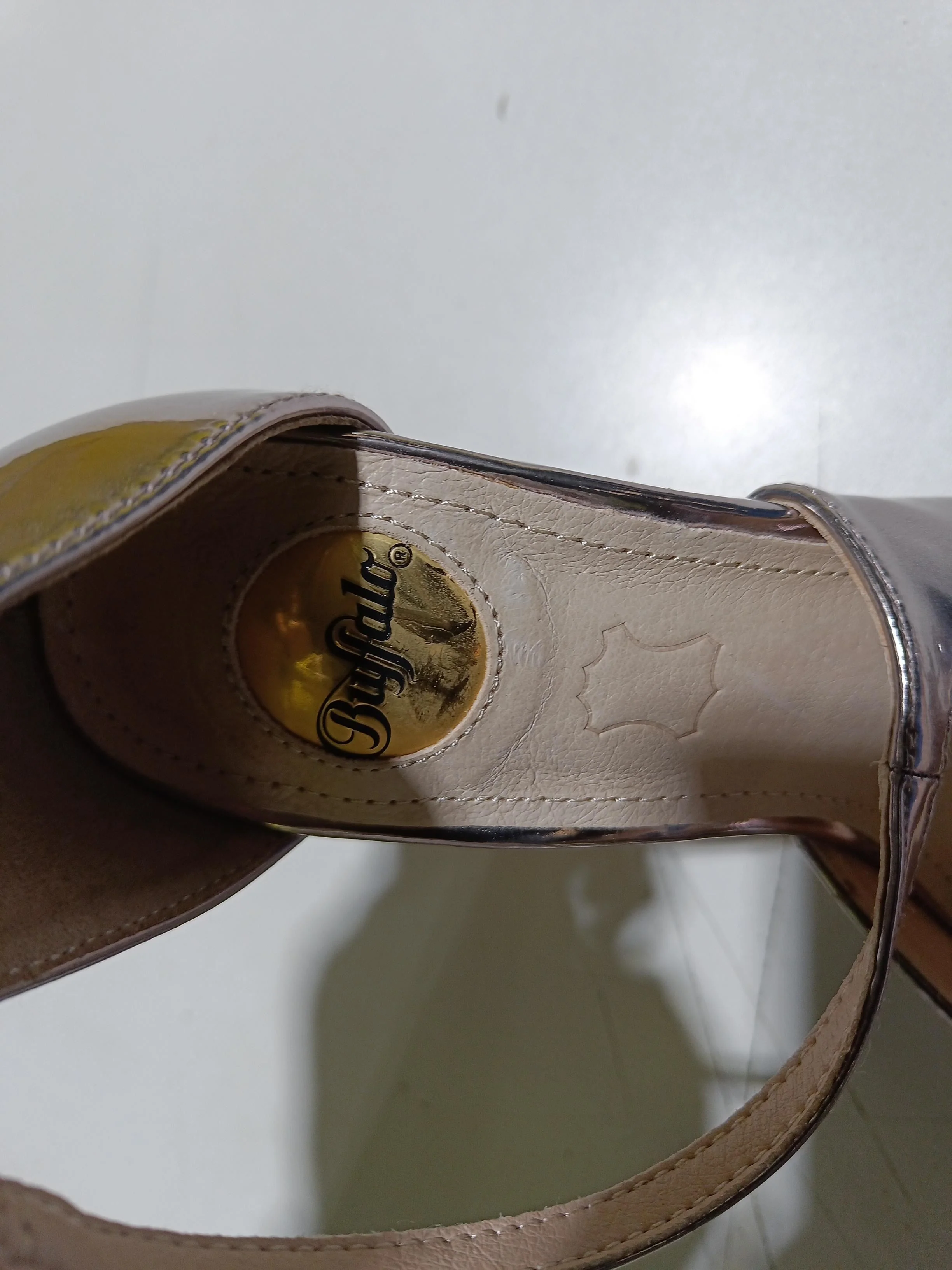 BUFFALO Women's Heels UK 3 Silver 100% Other Court - Image 8