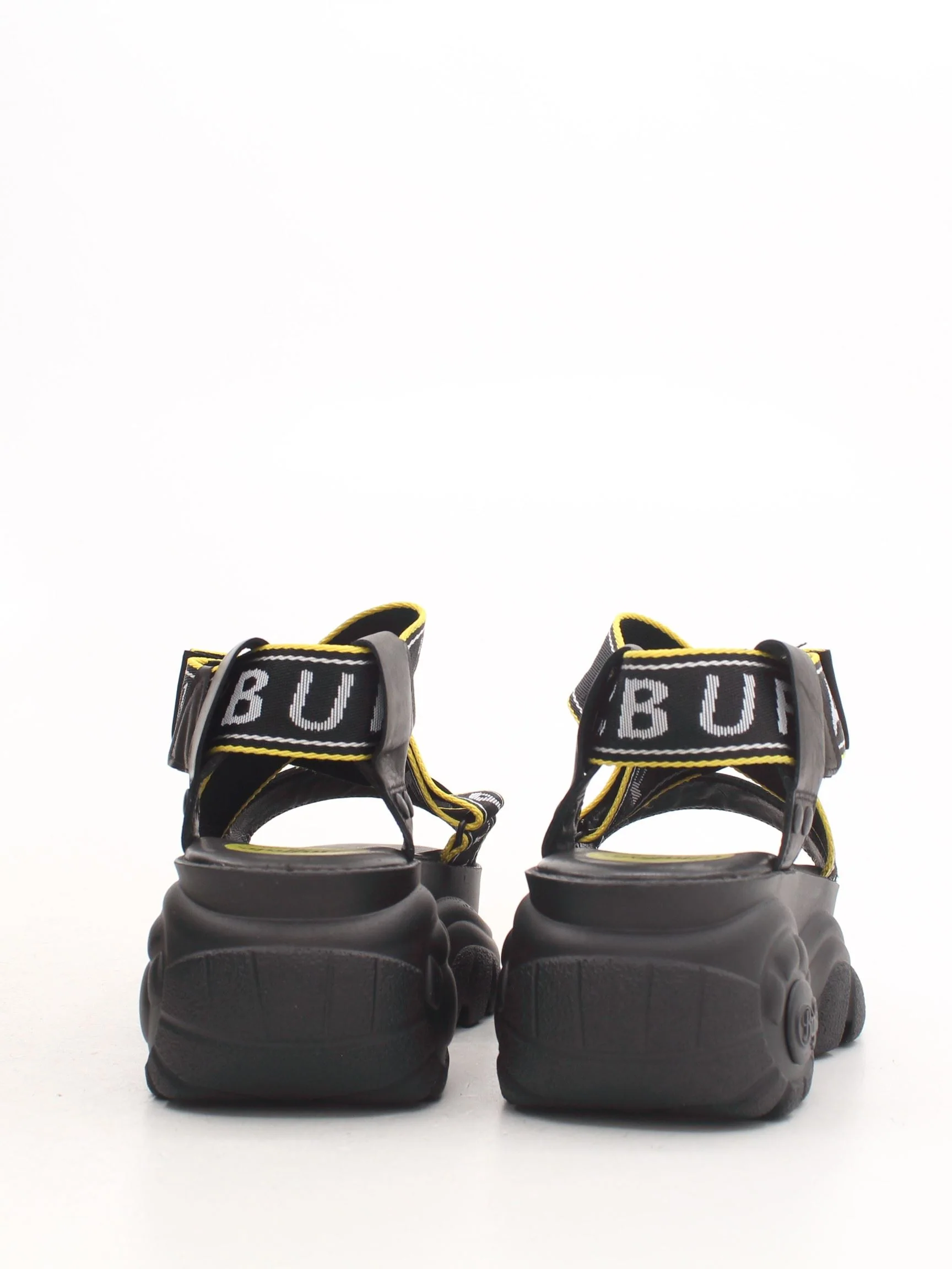 BUFFALO Women's Sandals UK 6 Black Leather with Other Flat New with tags - Image 3