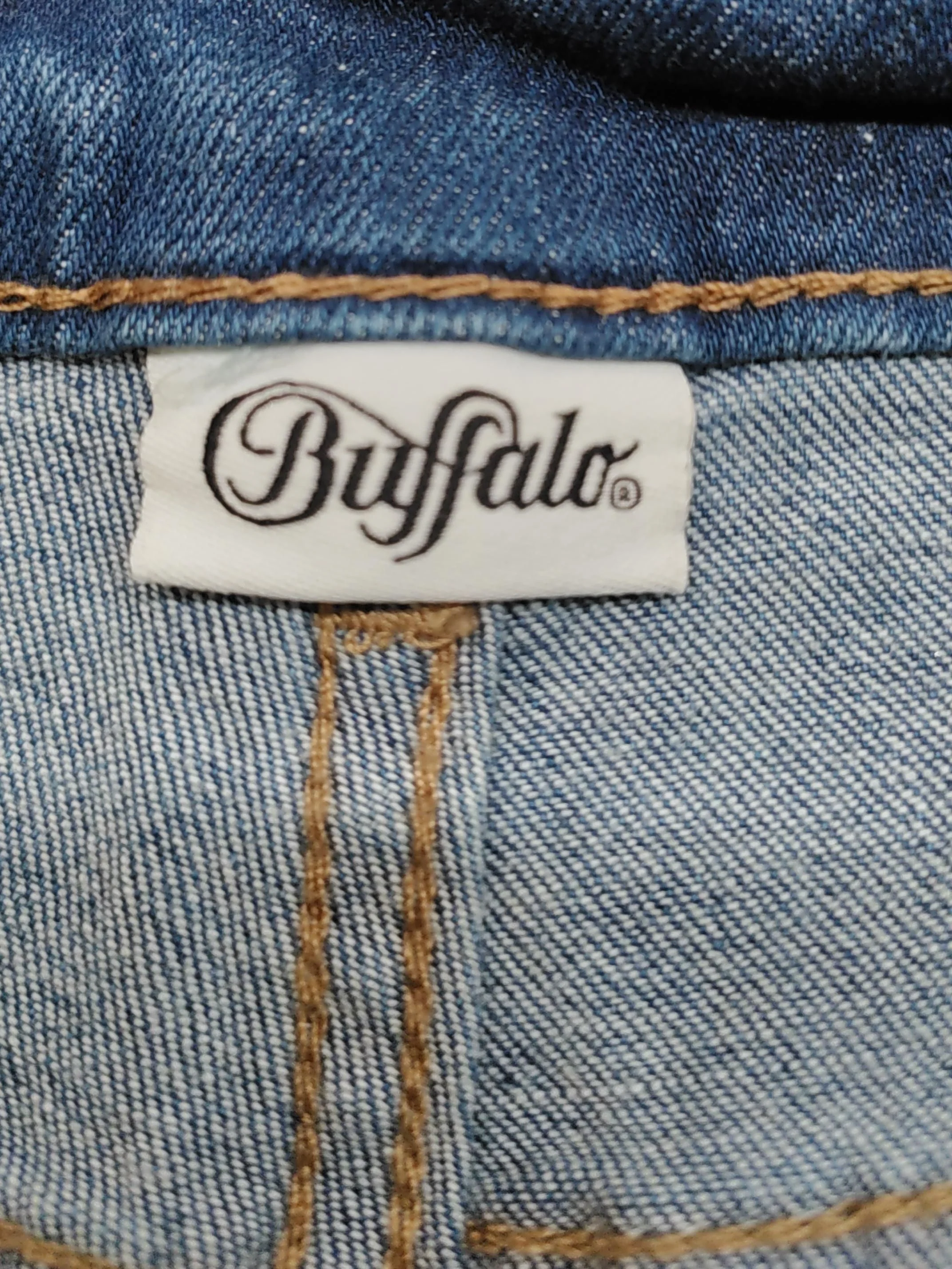 BUFFALO Women's Shorts S Blue Cotton with Elastane Cut-Off - Image 5