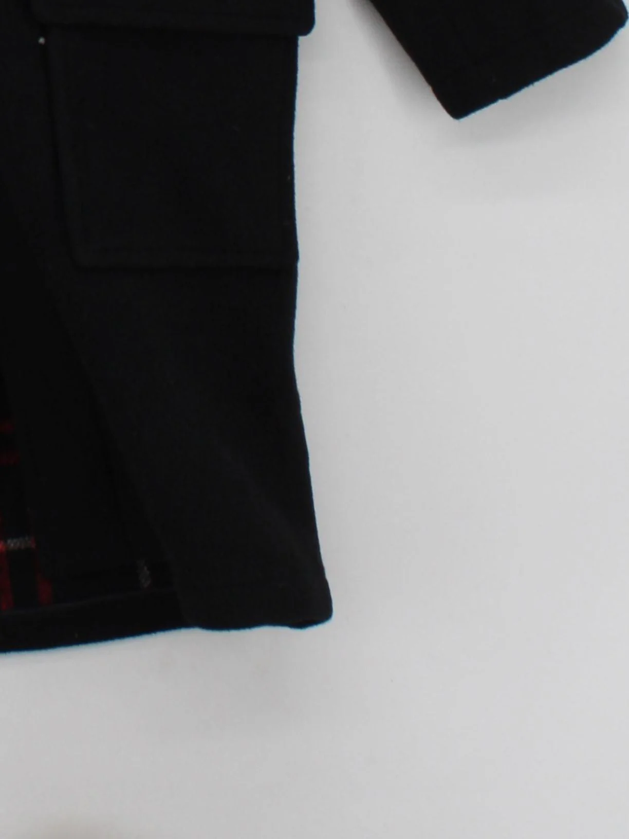 Burberry Men's Coat S Black Checkered Wool with Polyester Overcoat - Image 4