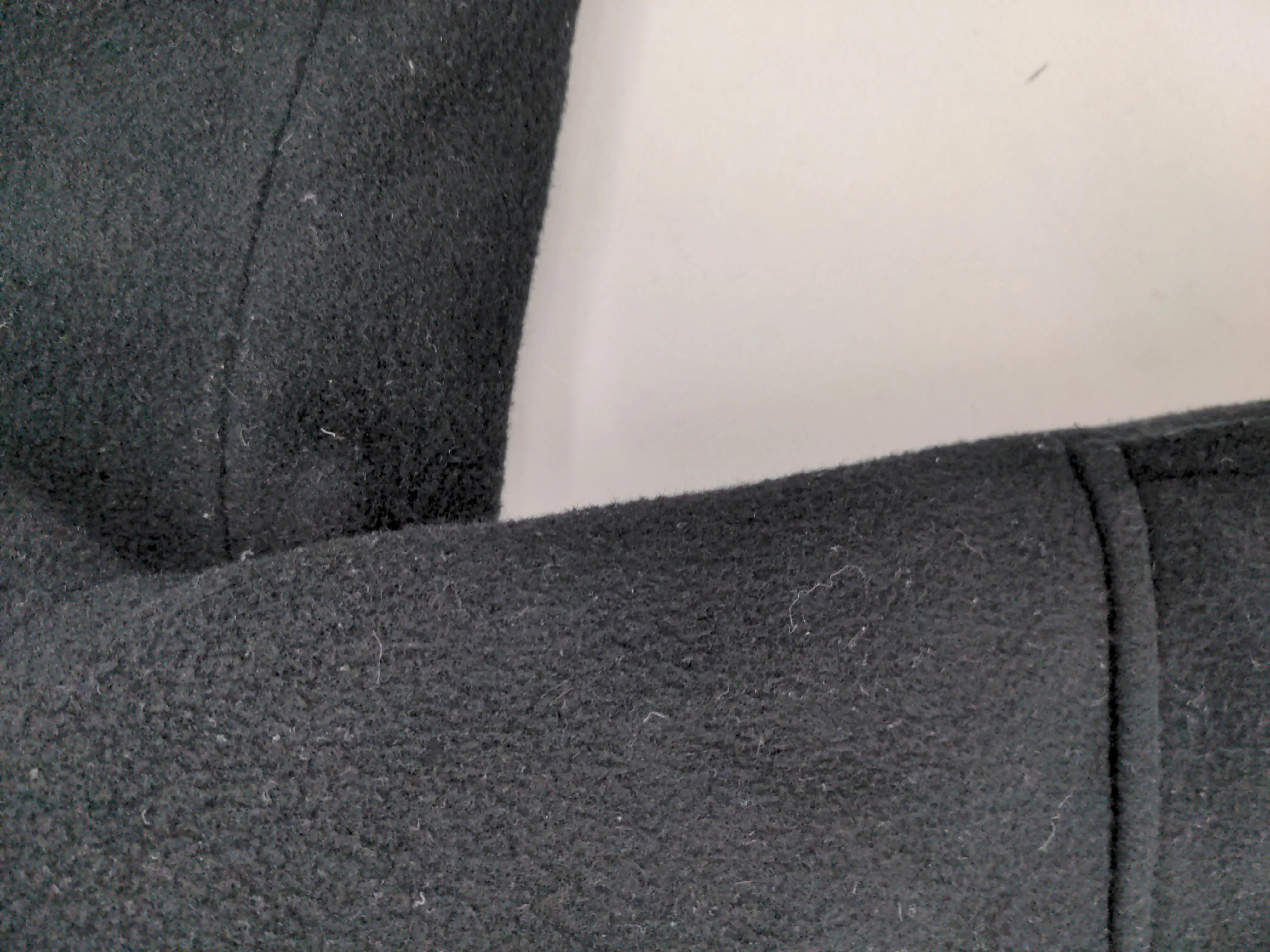 Burberry Men's Coat S Black Checkered Wool with Polyester Overcoat - Image 6