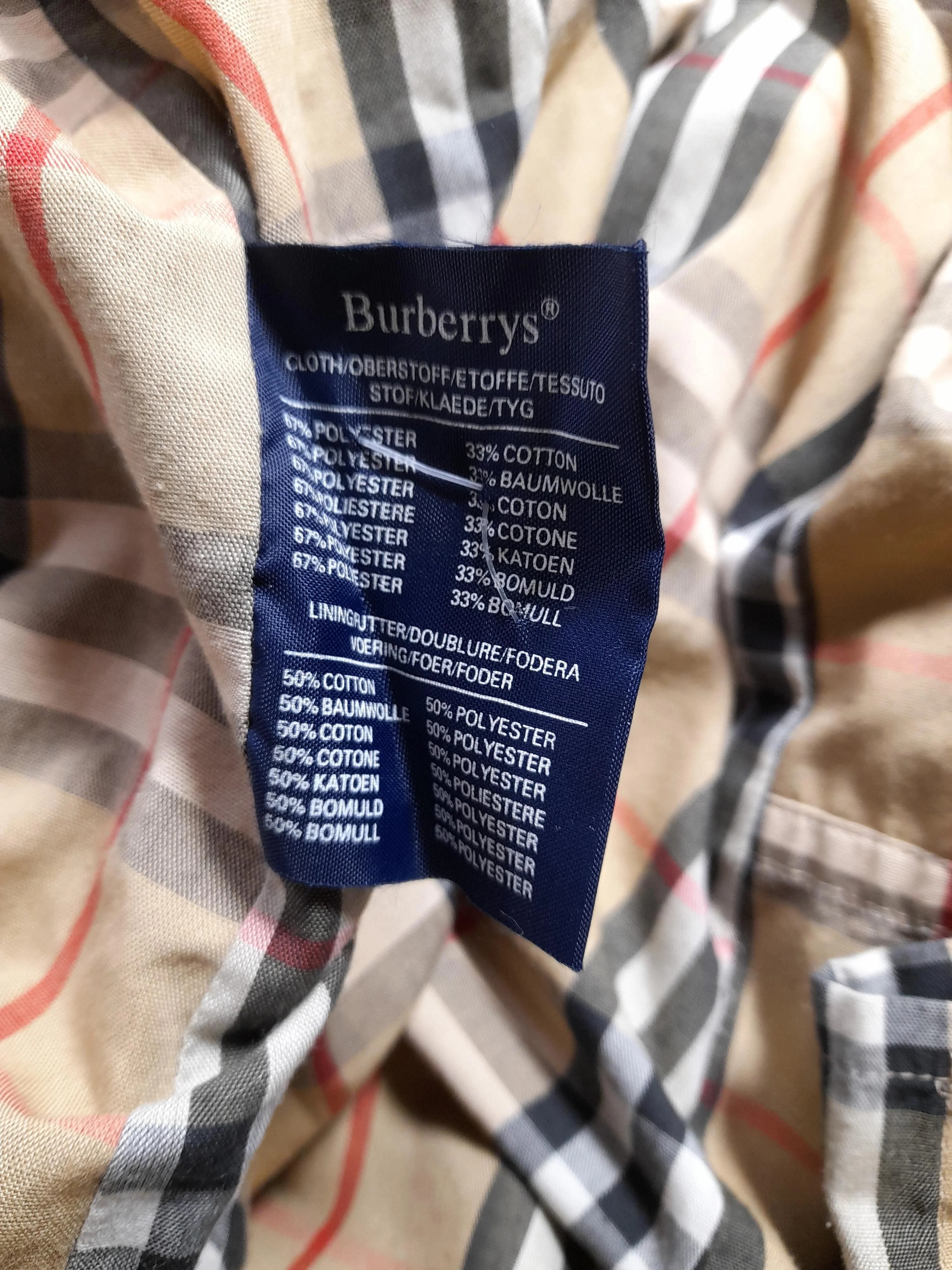 Burberry Men's Coat XL Tan Polyester with Cotton Trench Coat - Image 7