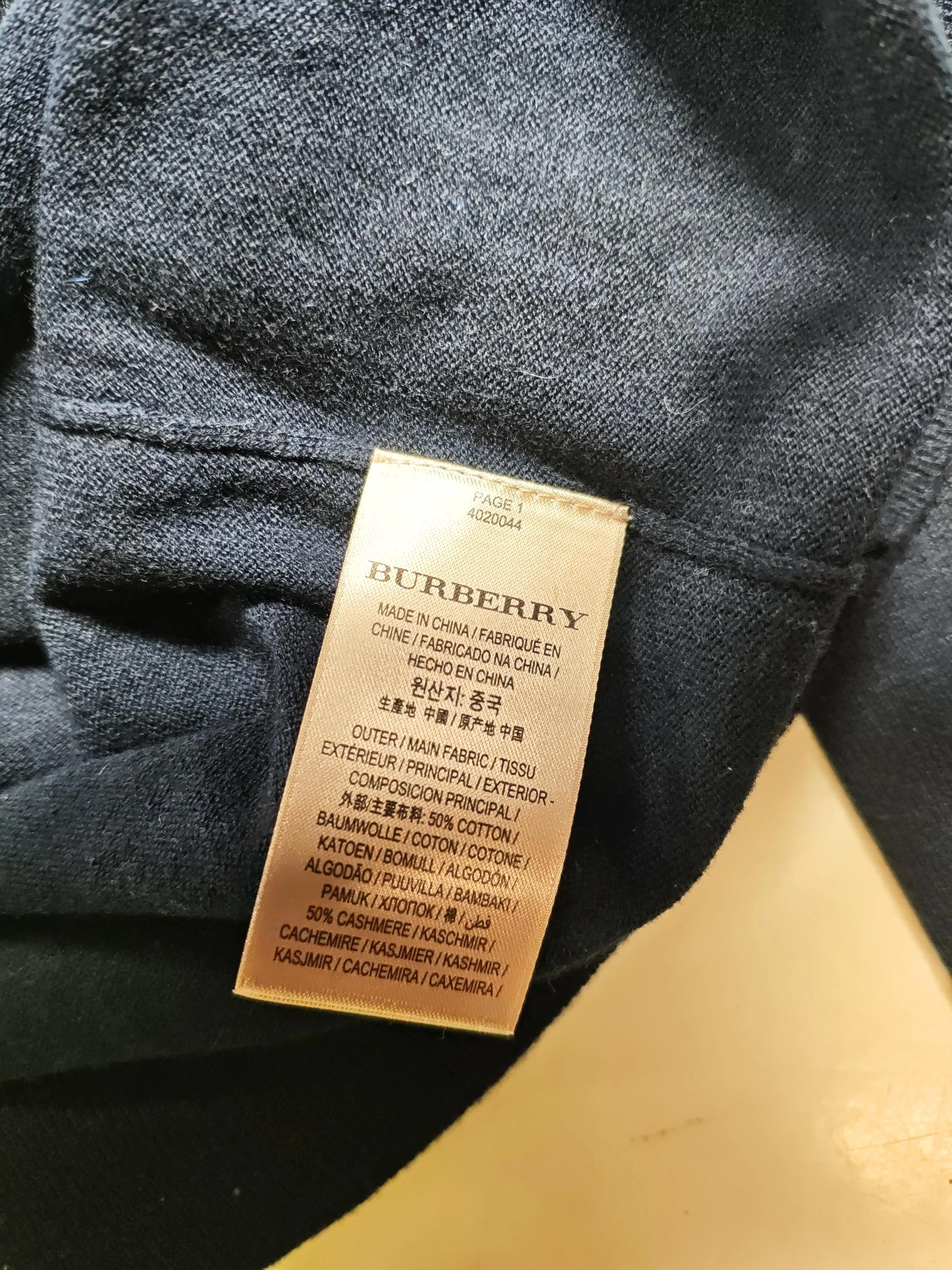 Burberry Men's Jumper M Blue Cotton with Cashmere Crew Neck Pullover - Image 8