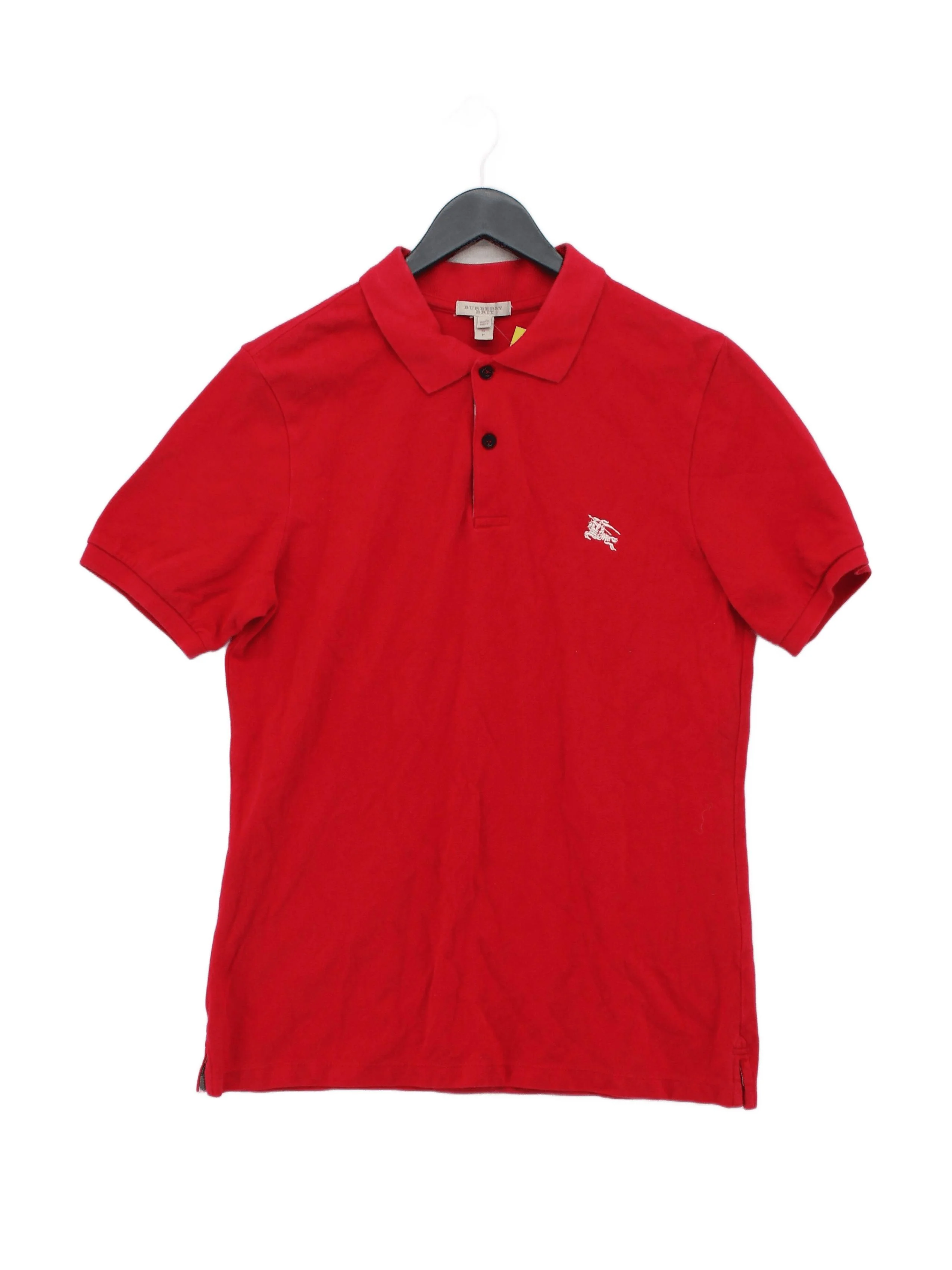 Burberry Men's Polo S Red 100% Cotton Basic