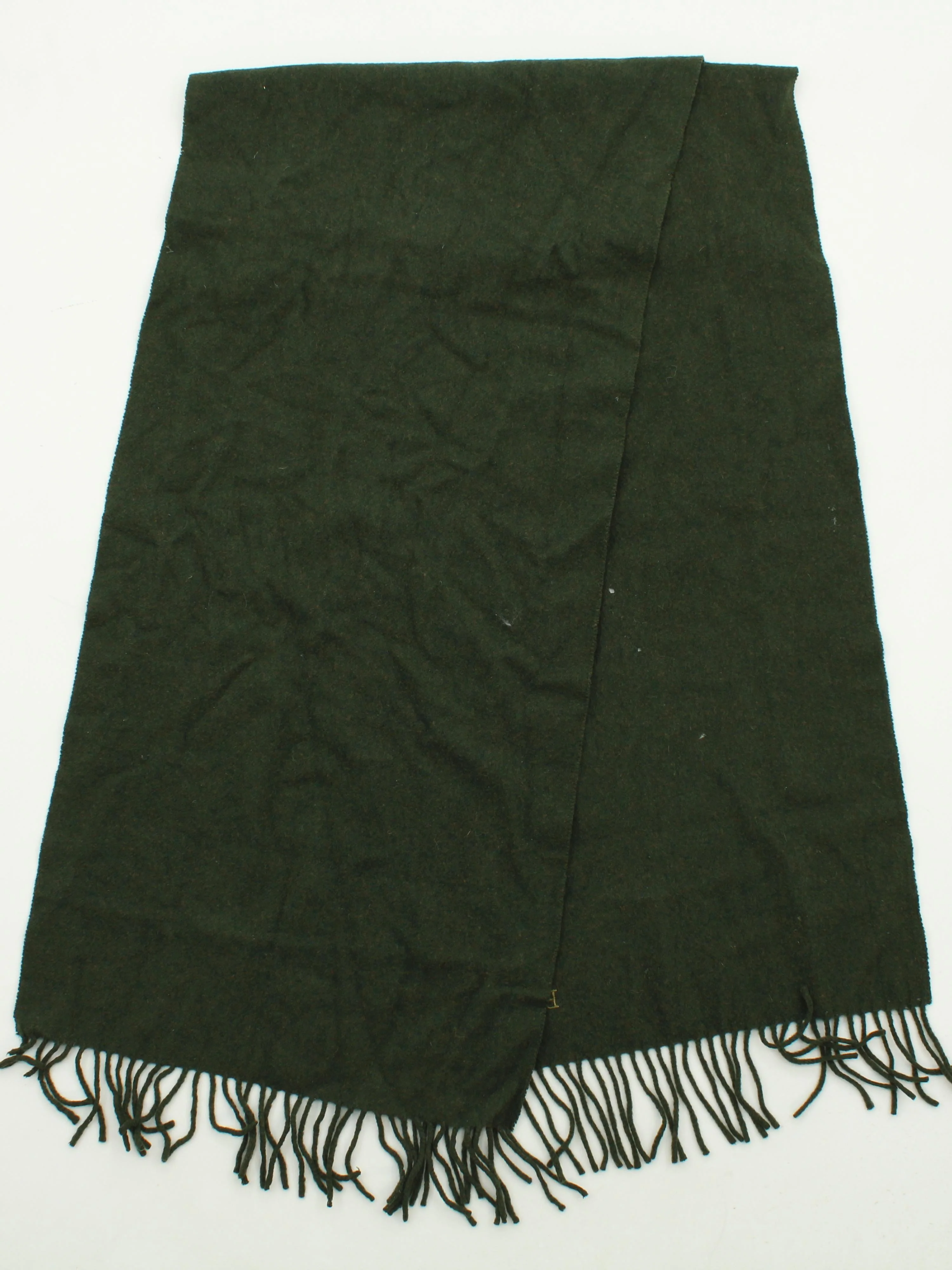 Burberry Men's Scarf Green 100% Wool Scarf - Image 2