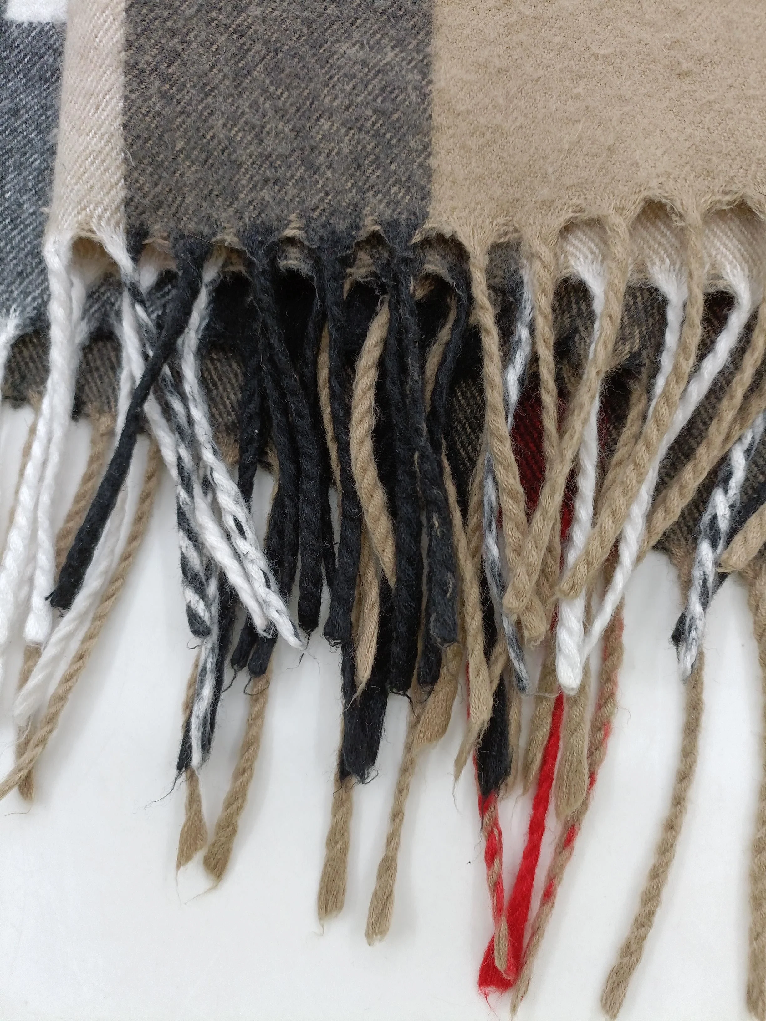 Burberry Men's Scarf Multi Checkered 100% Cashmere Scarf - Image 4