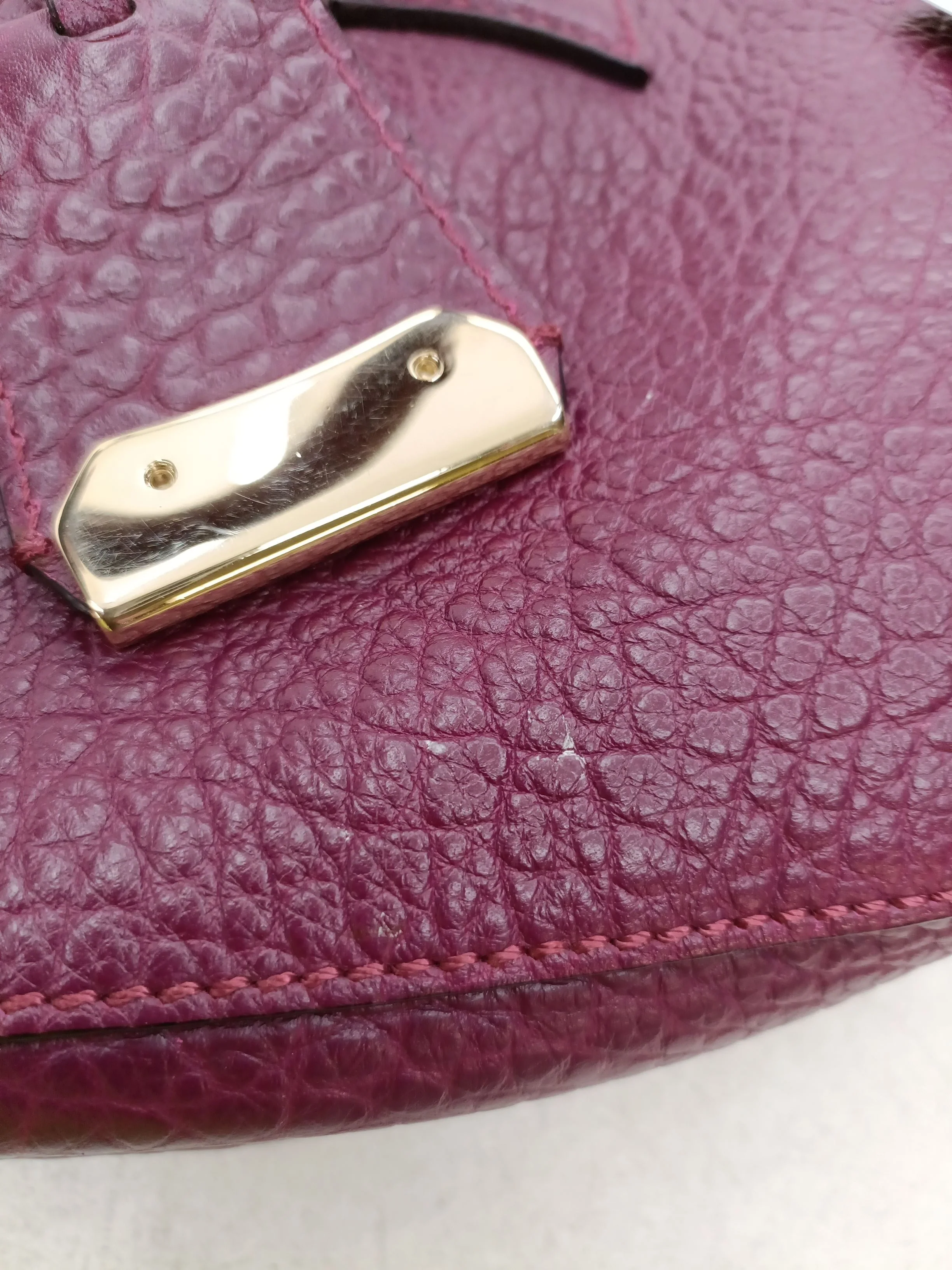 Burberry Women's Bag Purple 100% Leather Shoulder Bag - Image 5