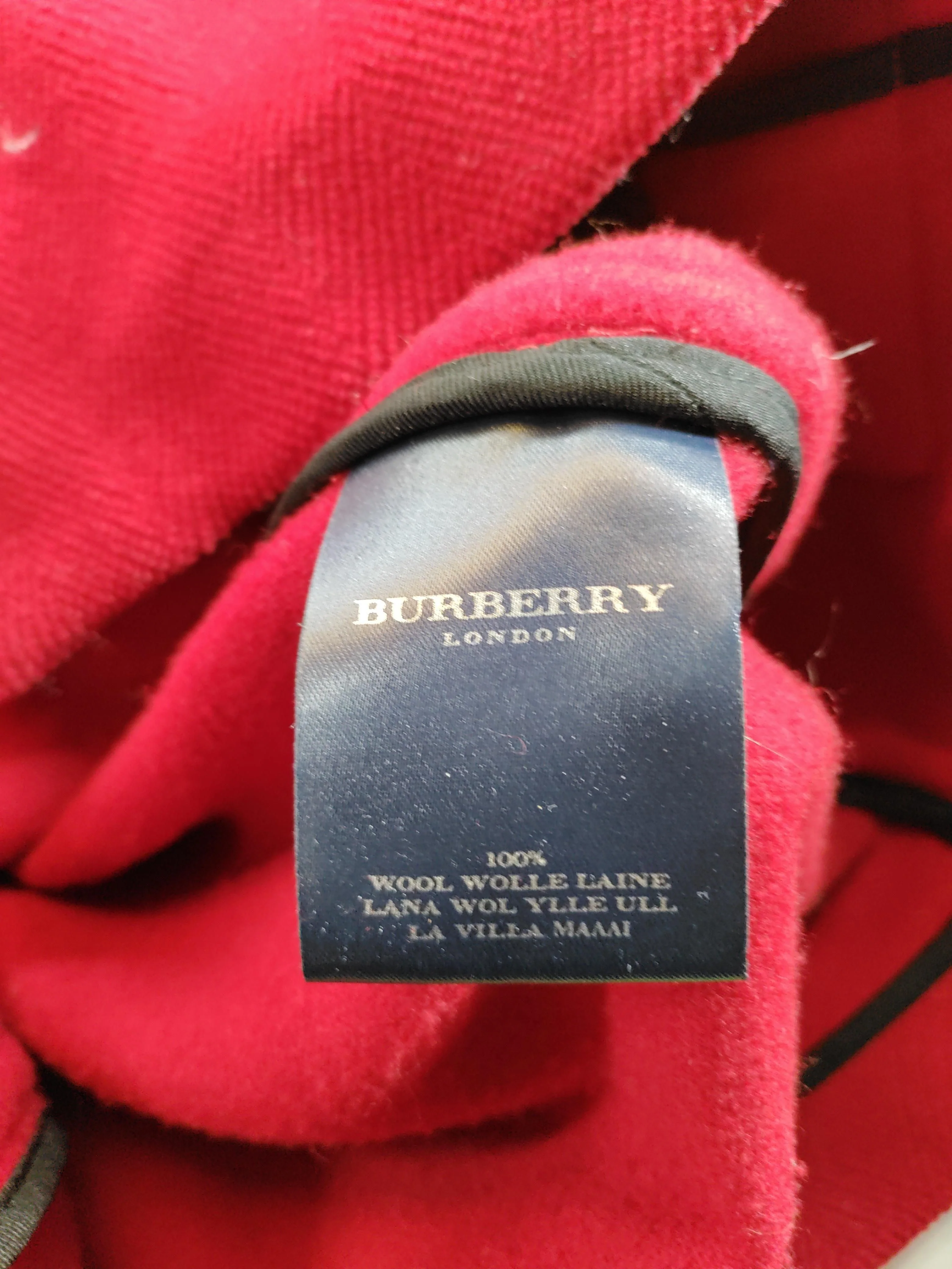 Burberry Women's Coat L Red 100% Wool Overcoat - Image 6