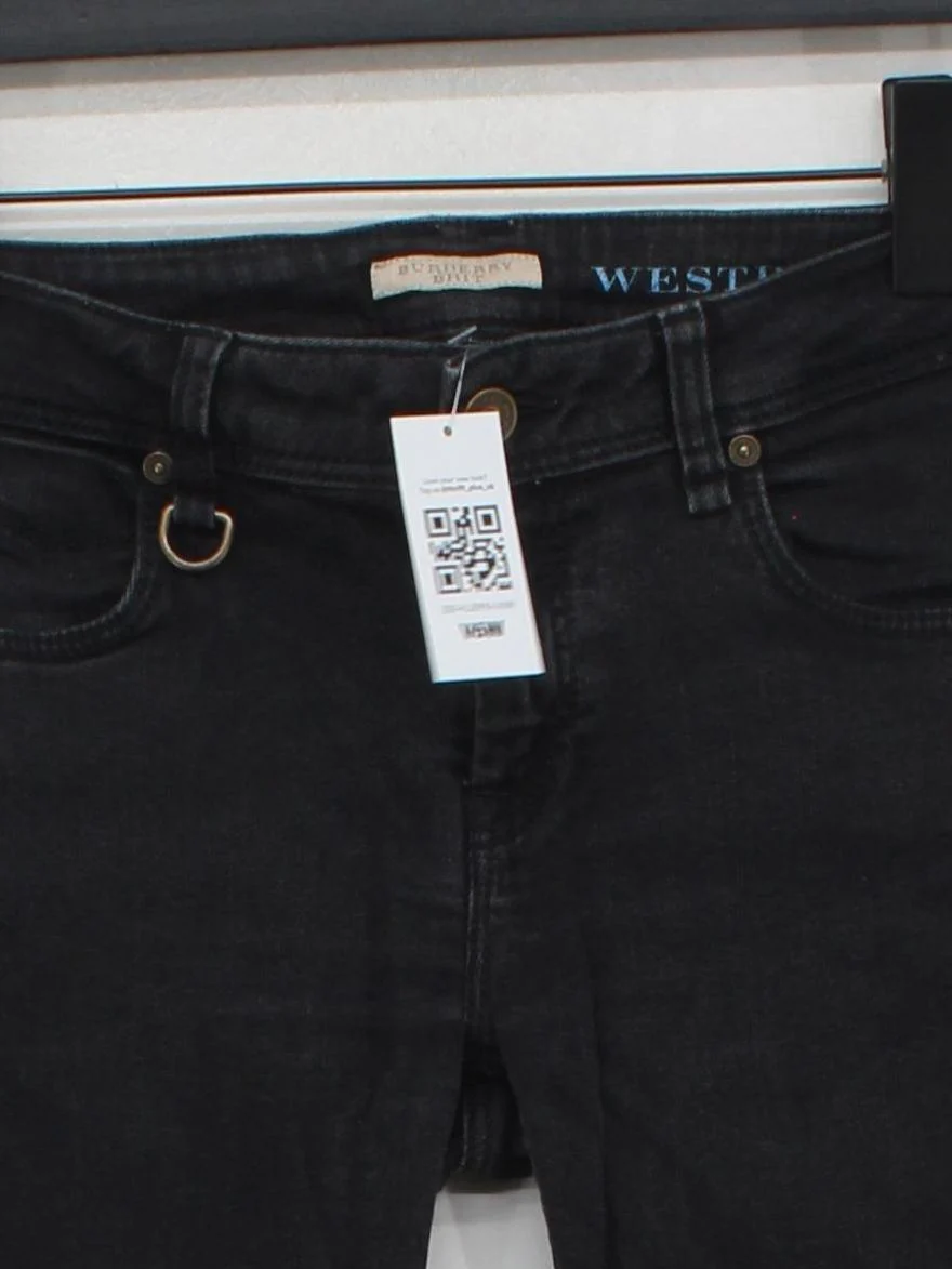 Burberry Women's Jeans UK 10 Black Cotton with Elastane Skinny - Image 3