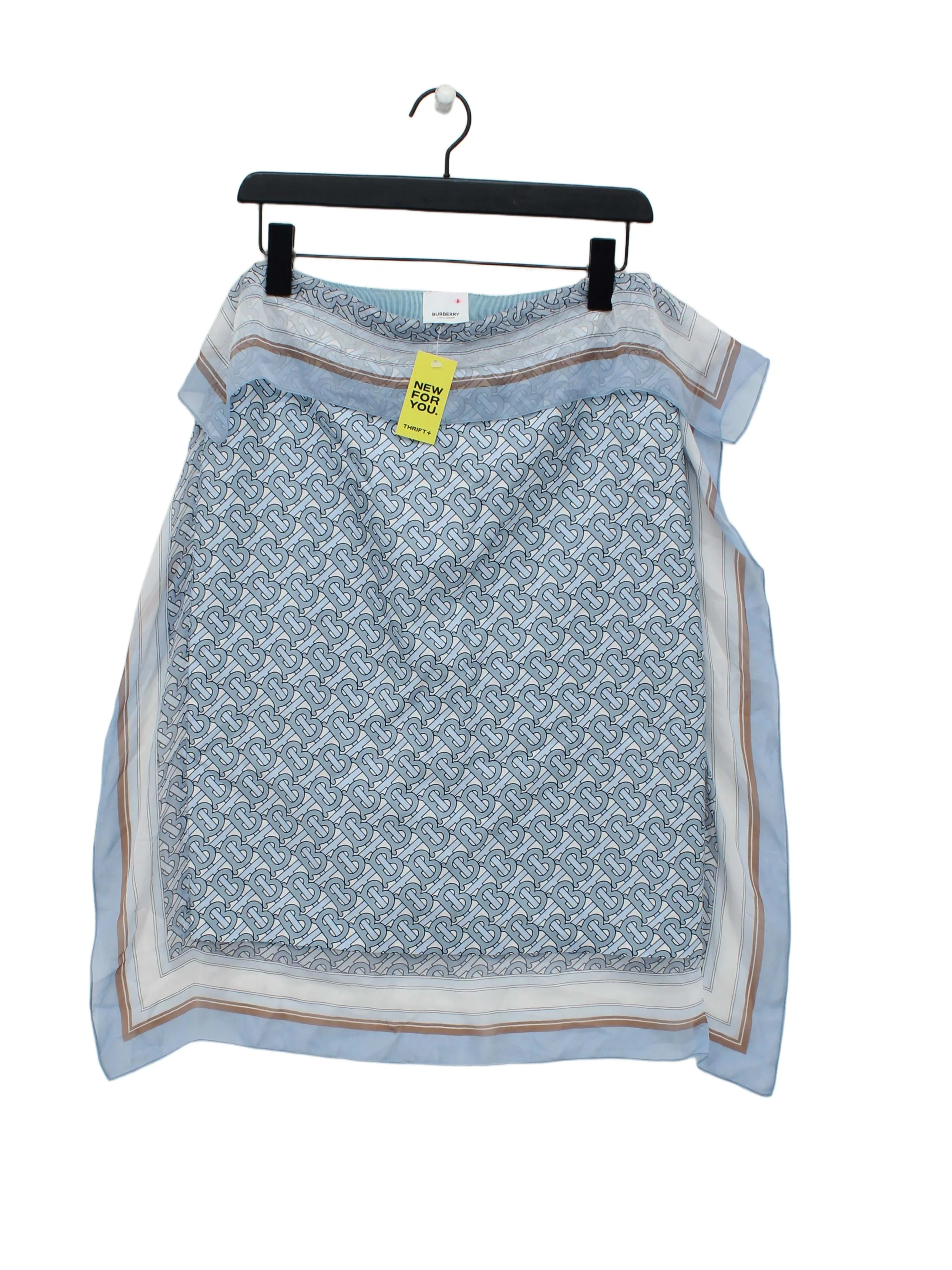 Burberry Women's Mini Skirt UK 8 Blue Silk with Acetate, Other Mini