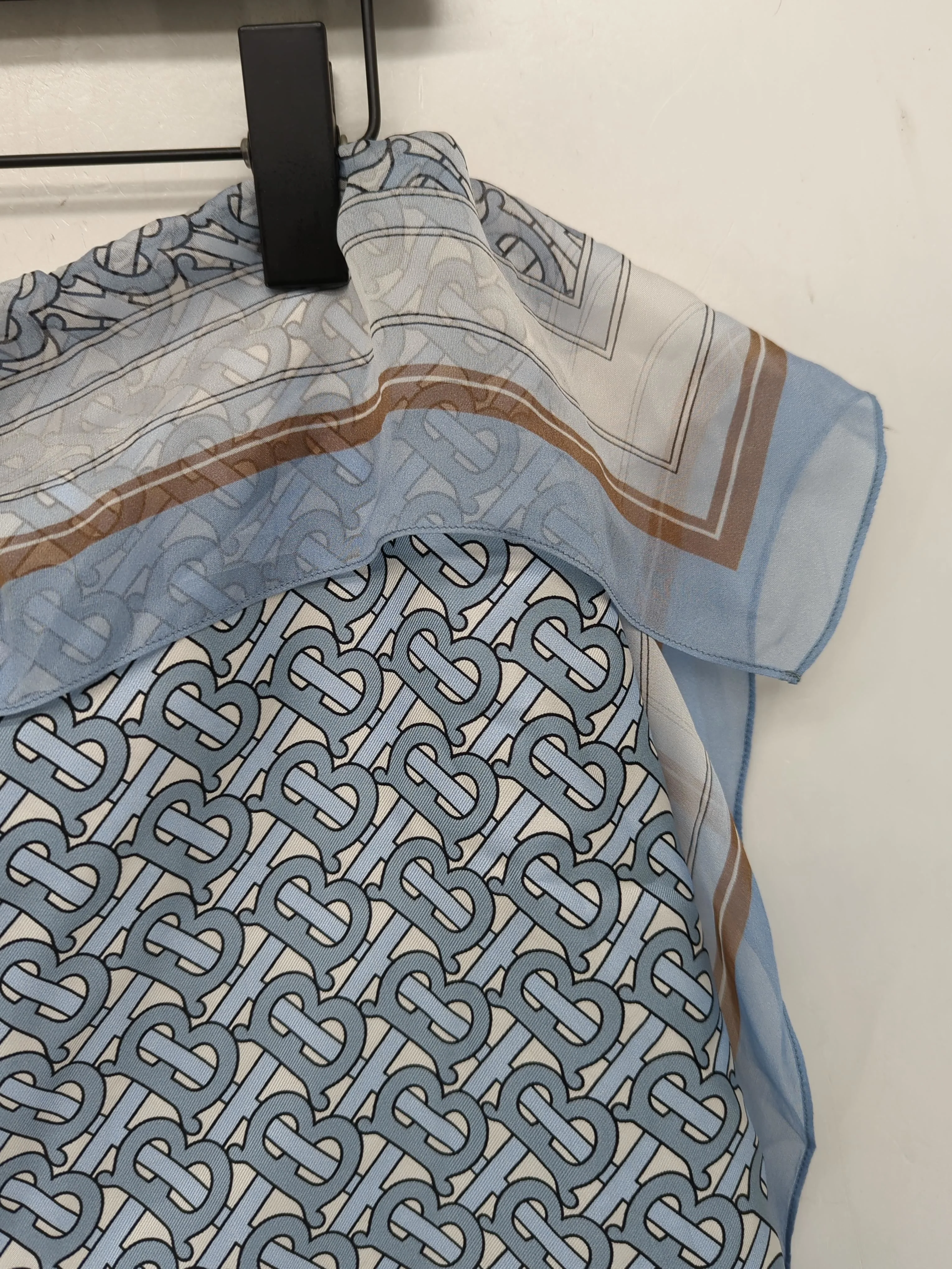 Burberry Women's Mini Skirt UK 8 Blue Silk with Acetate, Other Mini - Image 4