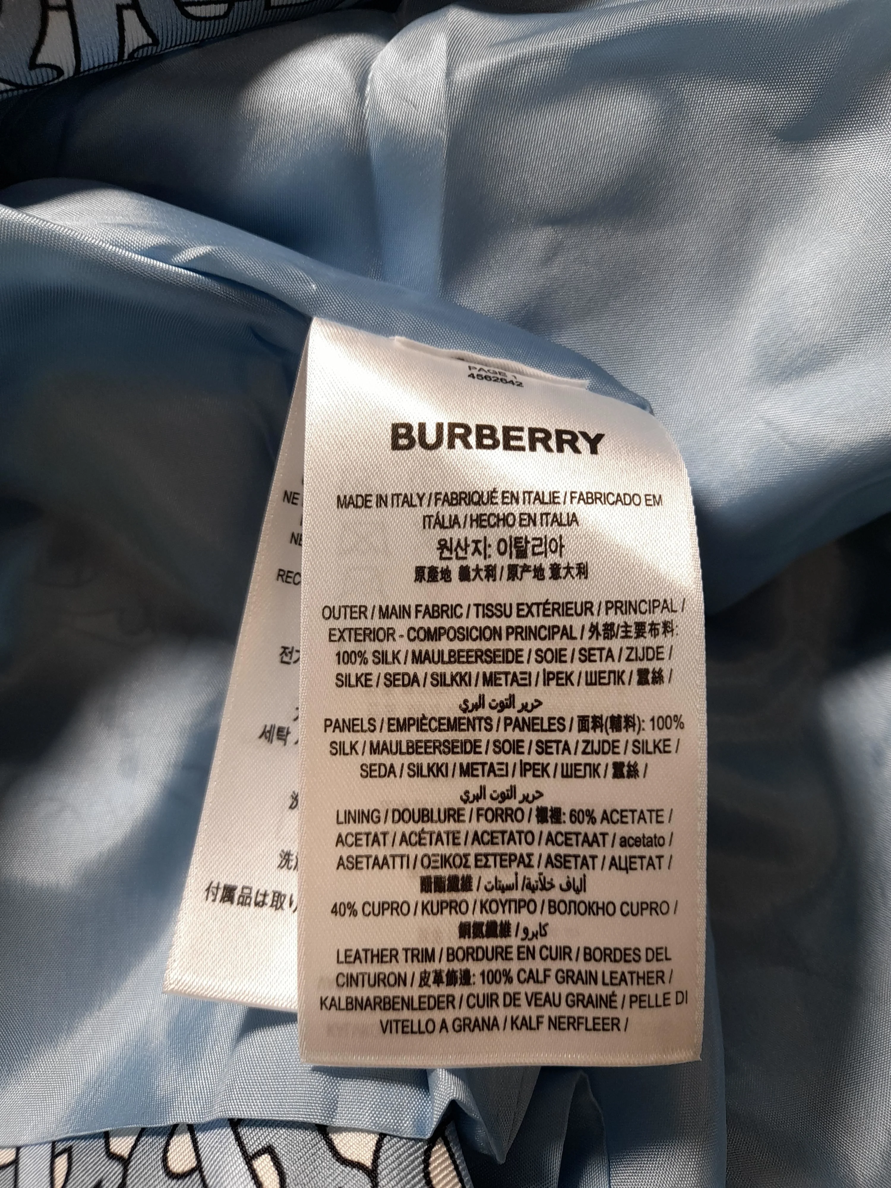Burberry Women's Mini Skirt UK 8 Blue Silk with Acetate, Other Mini - Image 6