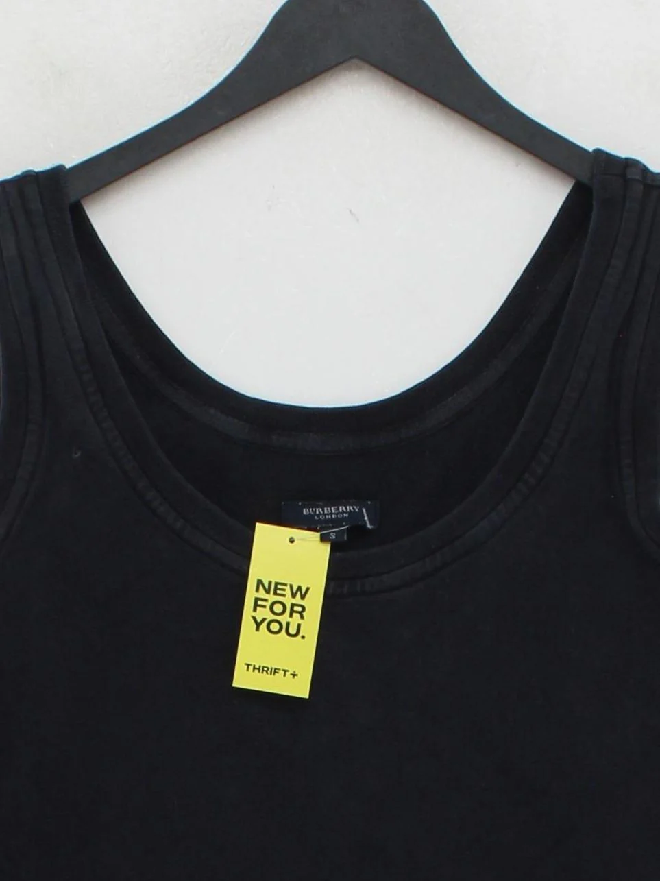 Burberry Women's T-Shirt S Black 100% Cotton Sleeveless Round Neck Basic - Image 3