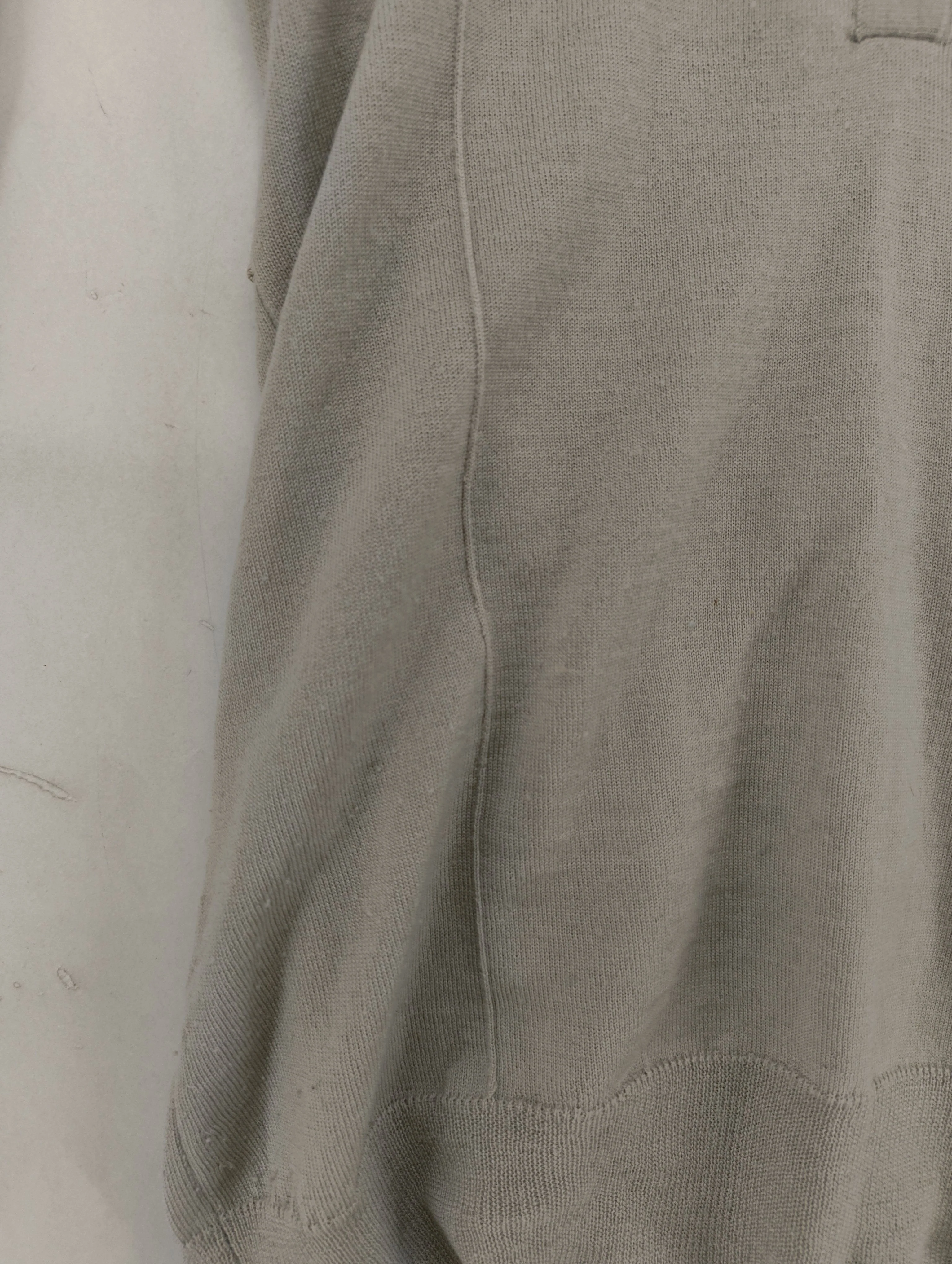 Burberry Women's Top S Cream 100% Wool Long Sleeve V-Neck Basic - Image 5