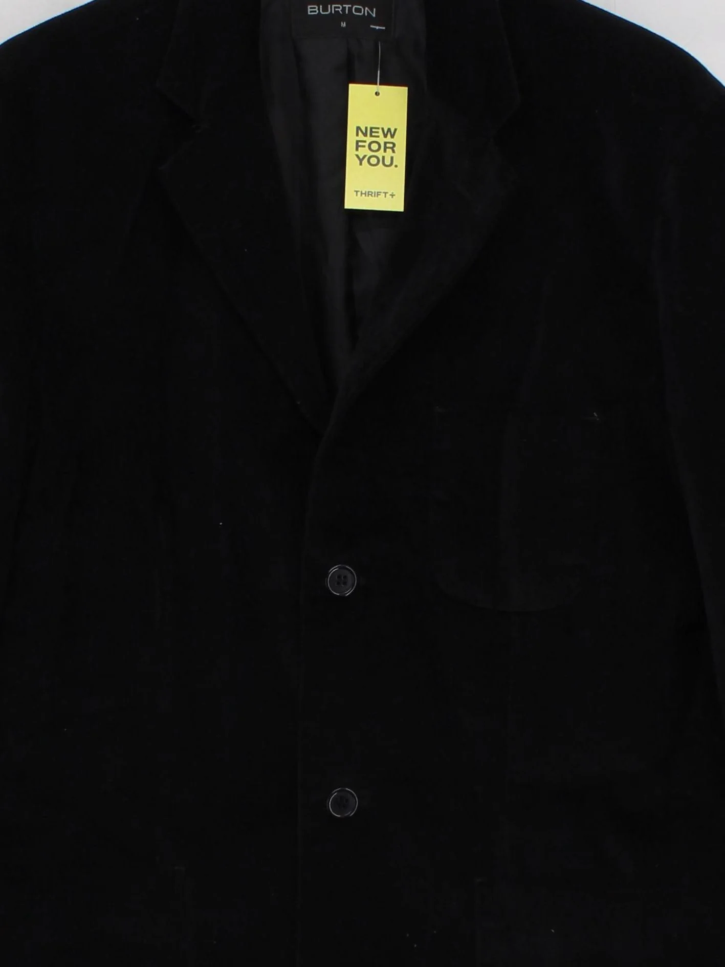Burton Men's Blazer M Black Cotton with Polyester Overcoat - Image 3