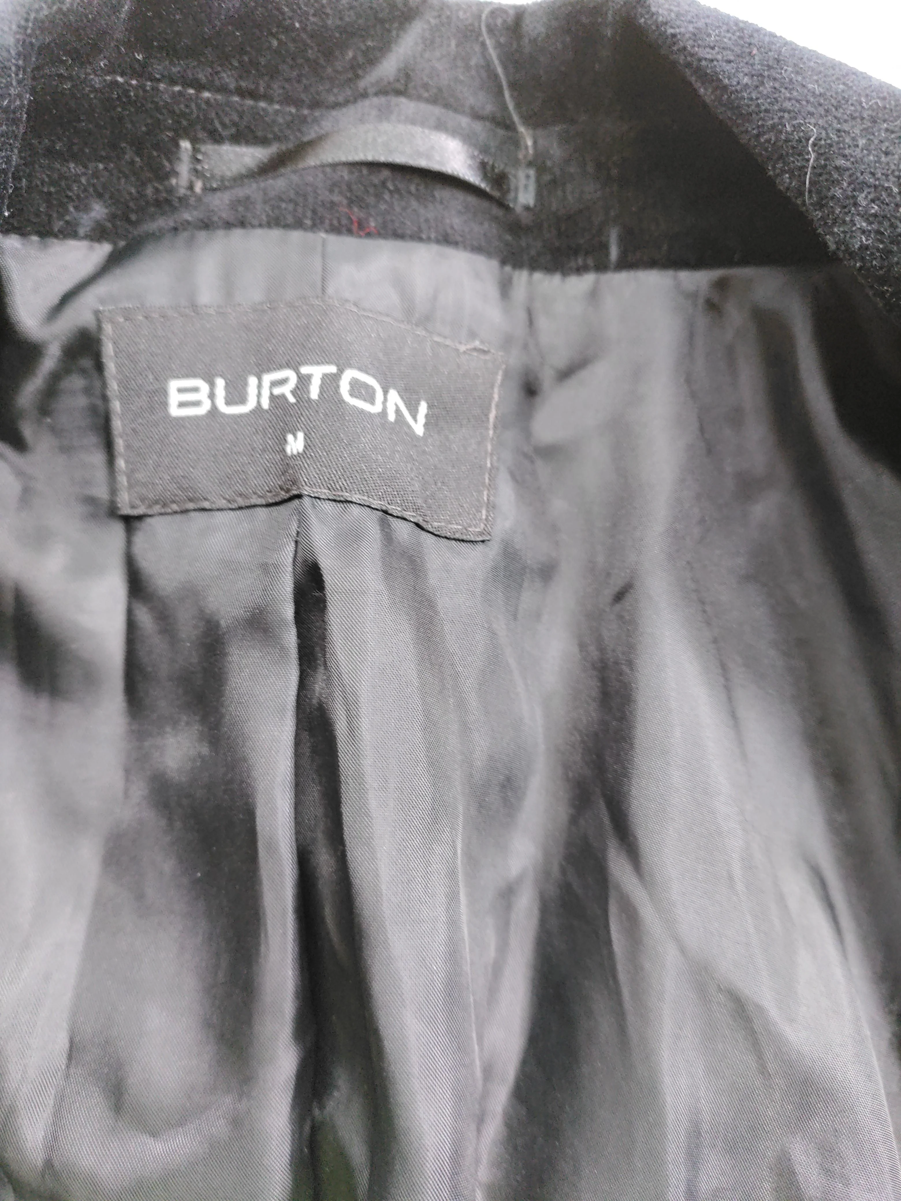 Burton Men's Blazer M Black Cotton with Polyester Overcoat - Image 5