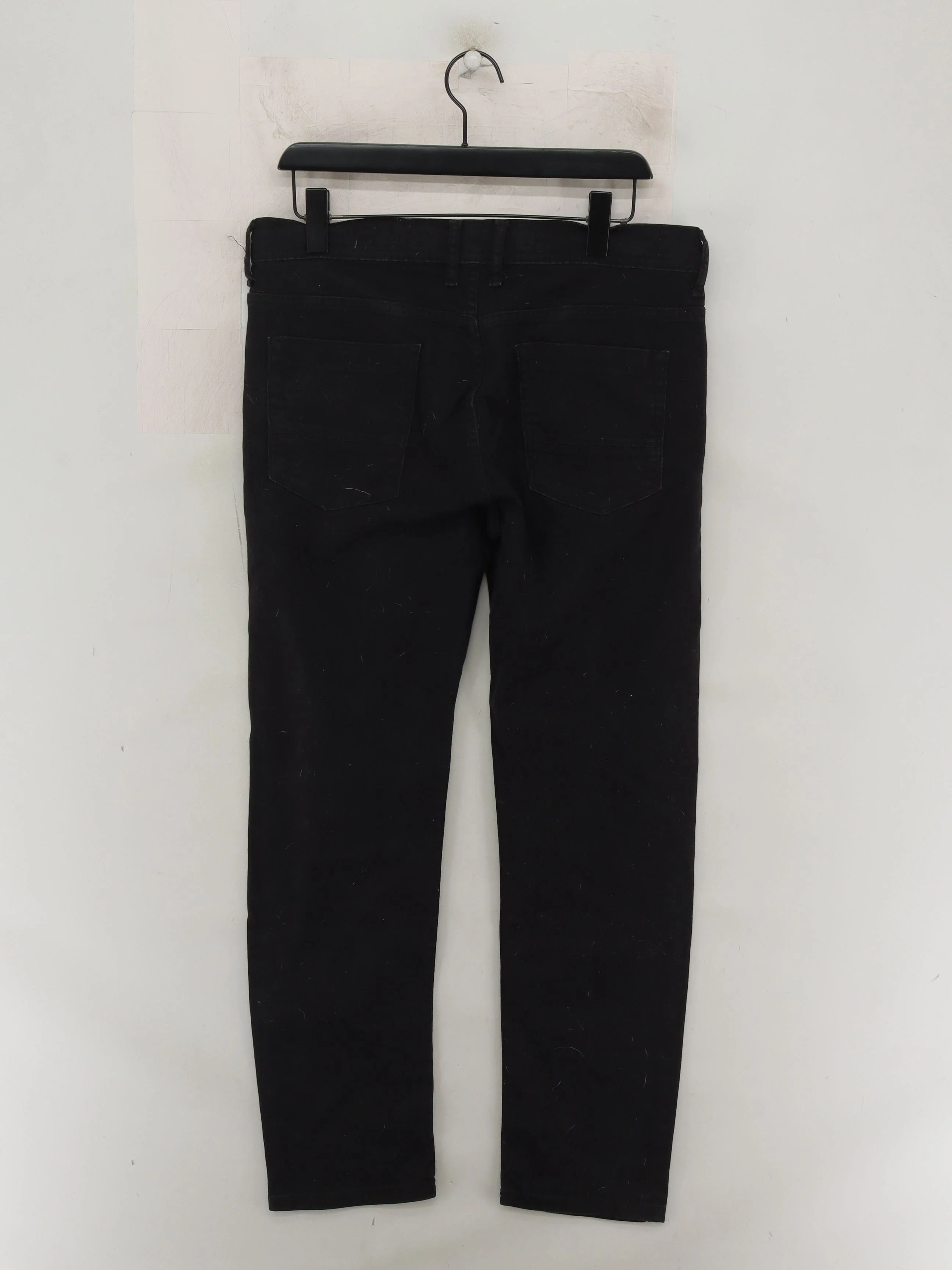 Burton Men's Jeans W 32 in; L 32 in Black Cotton with Elastane, Polyester Skinny - Image 2