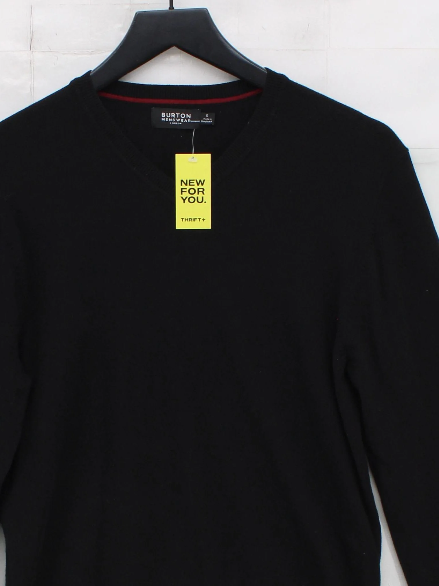 Burton Men's Jumper S Black Cotton with Nylon Crew Neck Pullover - Image 3