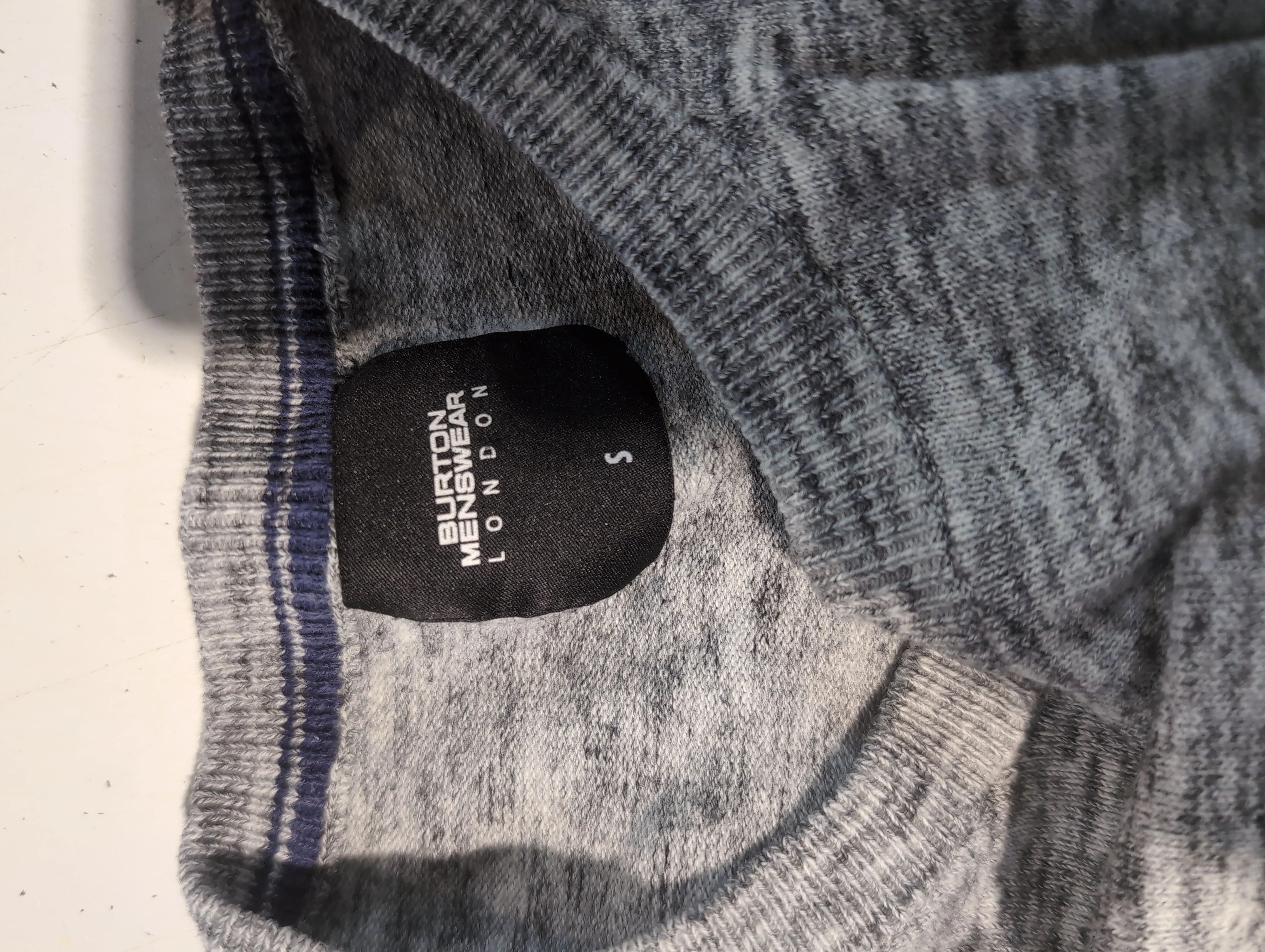 Burton Men's Jumper S Grey Cotton with Nylon Round Neck Pullover - Image 5