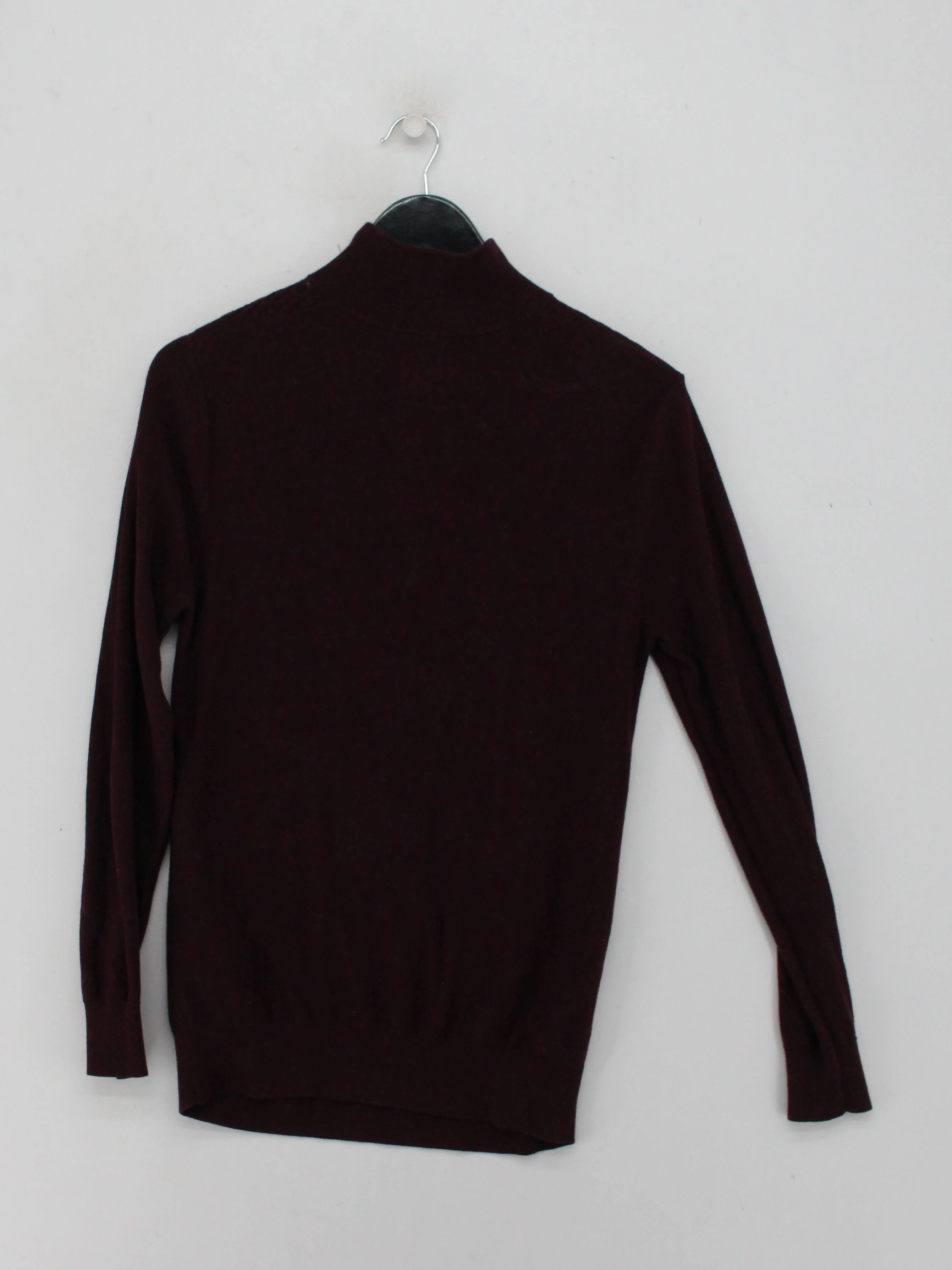Burton Men's Jumper S Red Cotton with Polyester Mock Neck Pullover - Image 2