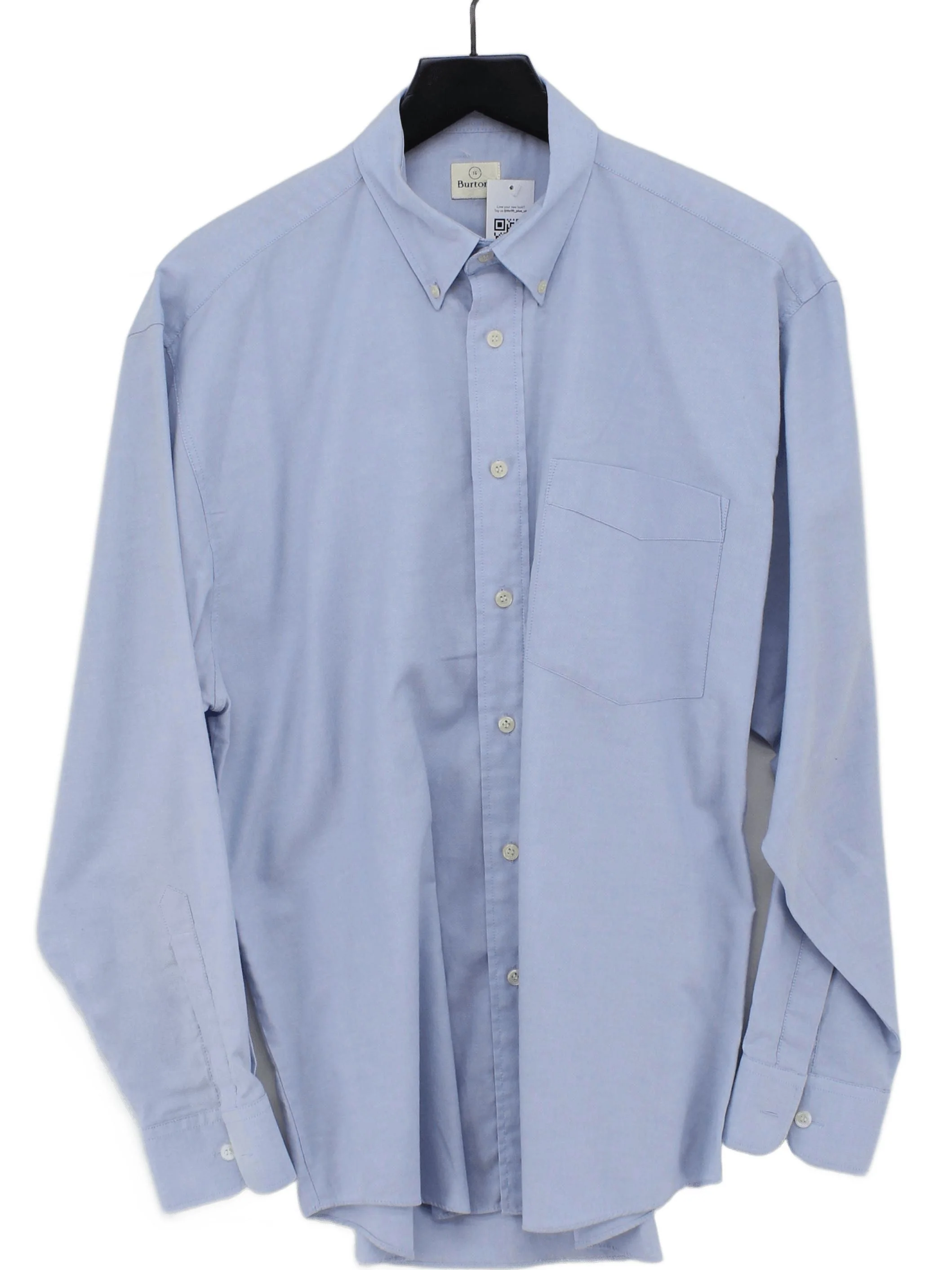 Burton Men's Shirt Chest: 16 in Blue Cotton with Polyester Basic