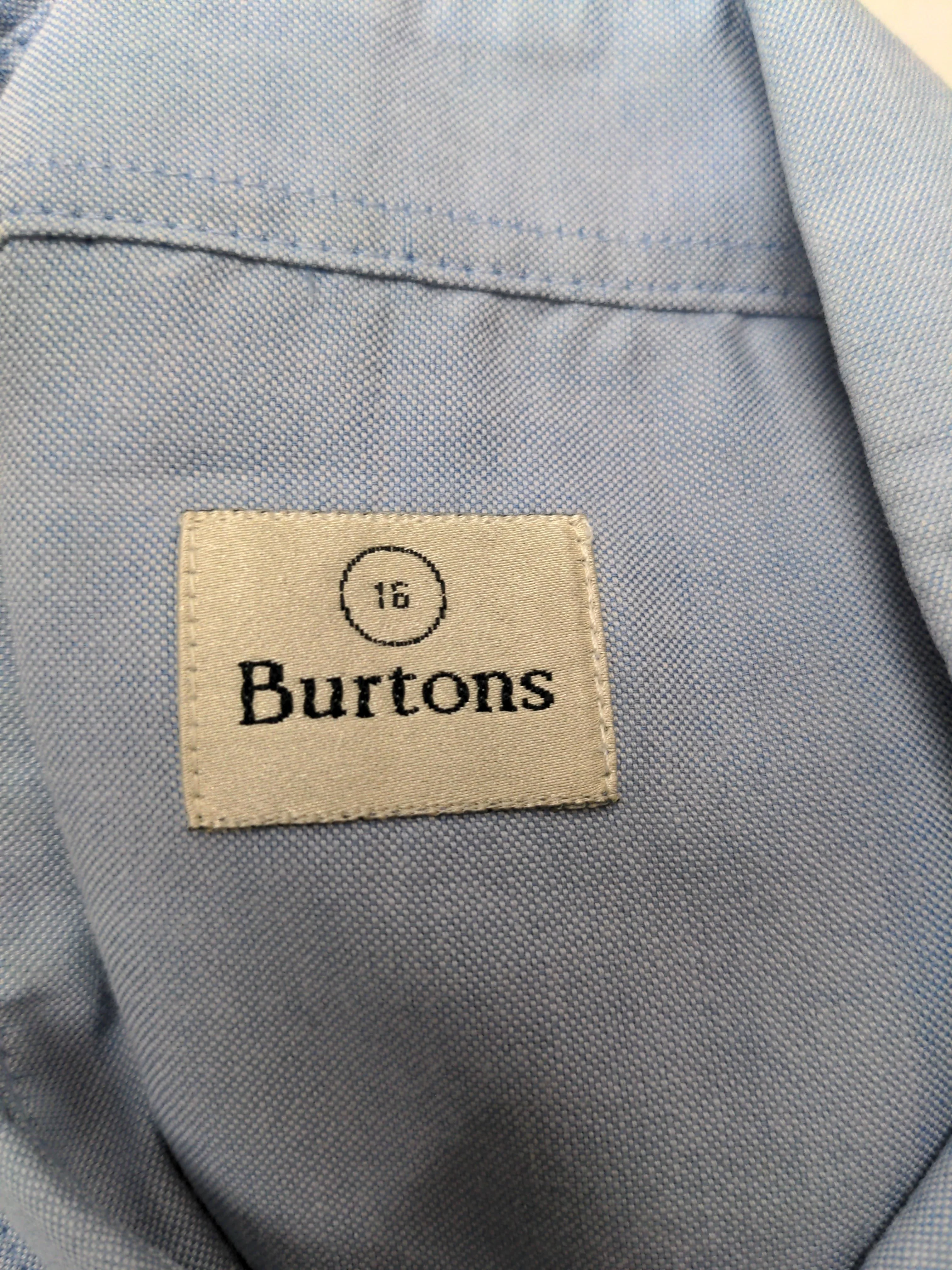 Burton Men's Shirt Chest: 16 in Blue Cotton with Polyester Basic - Image 5