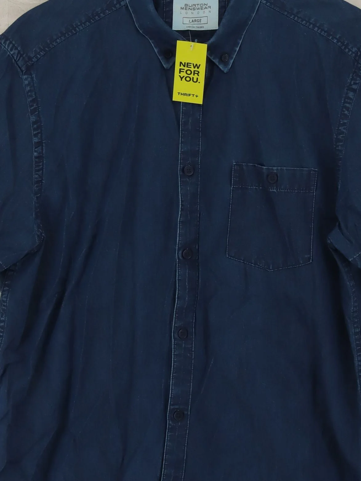 Burton Men's Shirt L Blue 100% Cotton Basic - Image 3