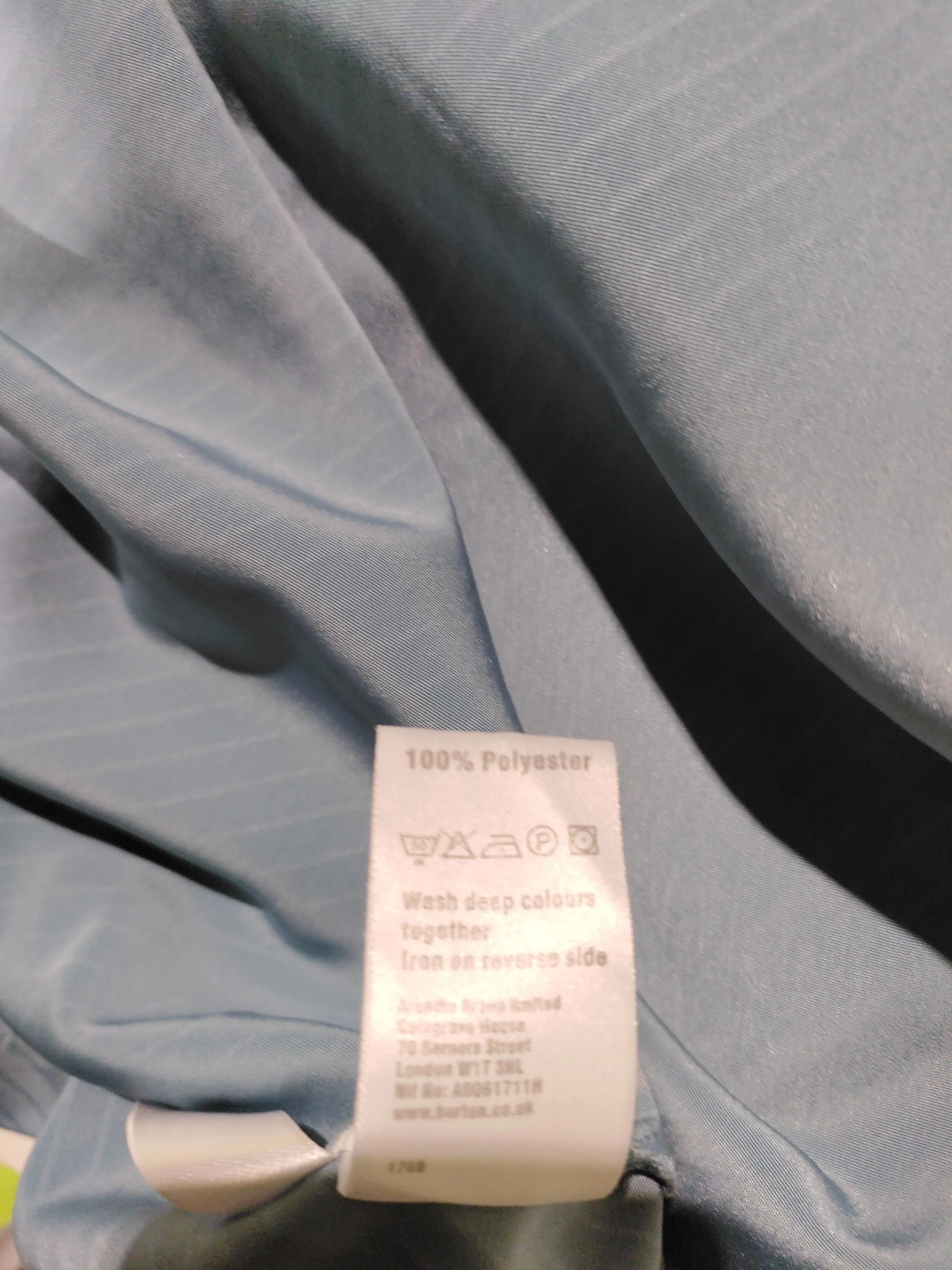 Burton Men's Shirt L Blue Striped 100% Polyester Basic - Image 6