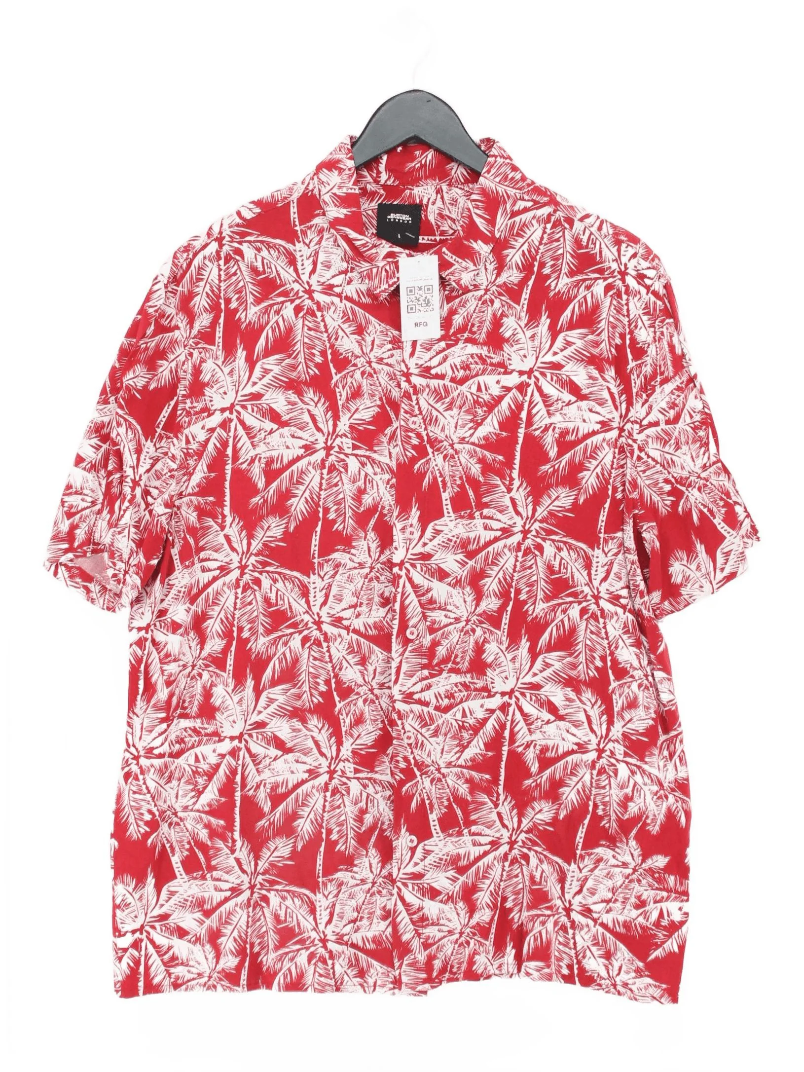 Burton Men's Shirt L Red 100% Viscose Basic