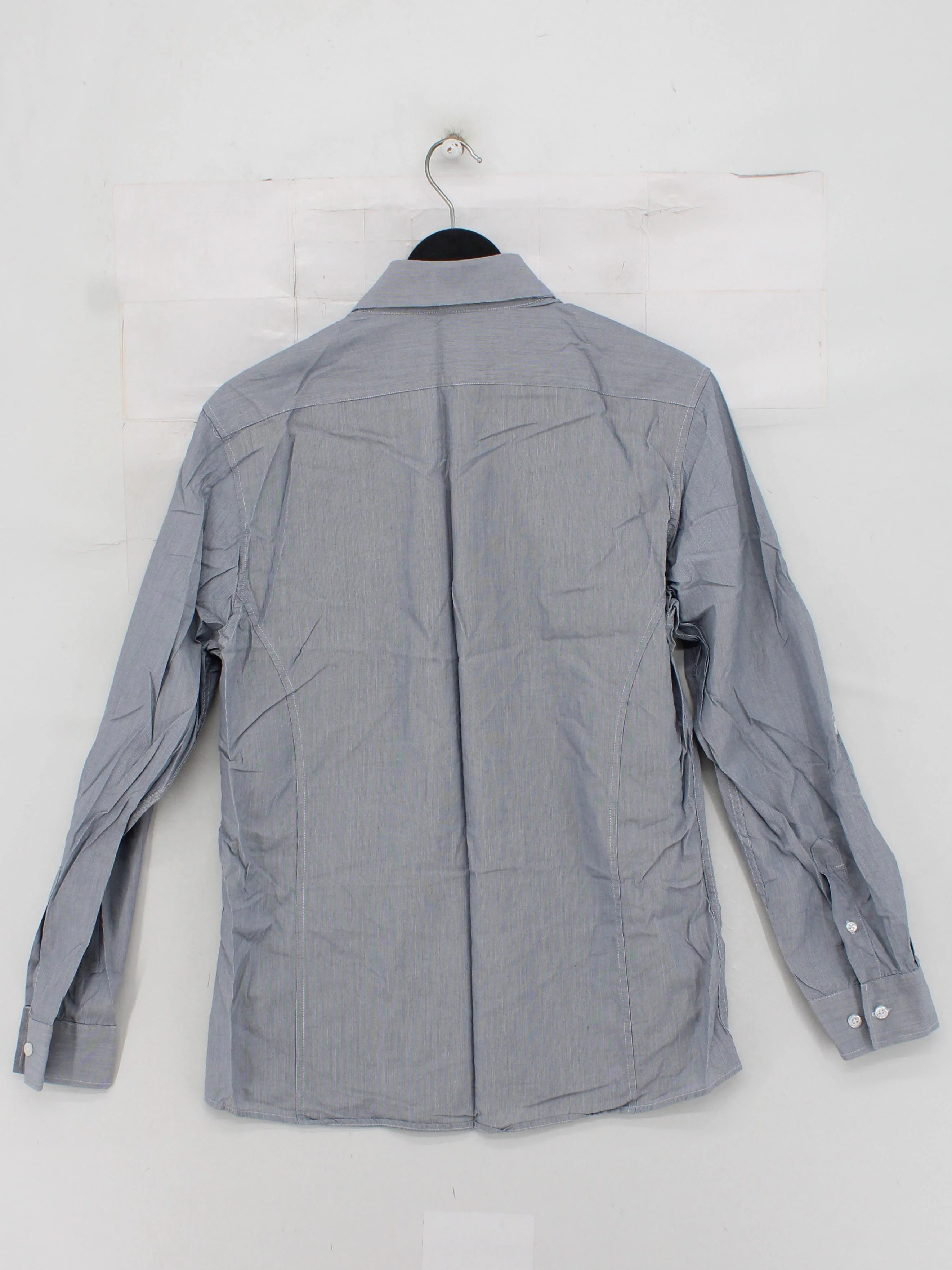 Burton Men's Shirt M Grey Striped 100% Cotton Basic - Image 2