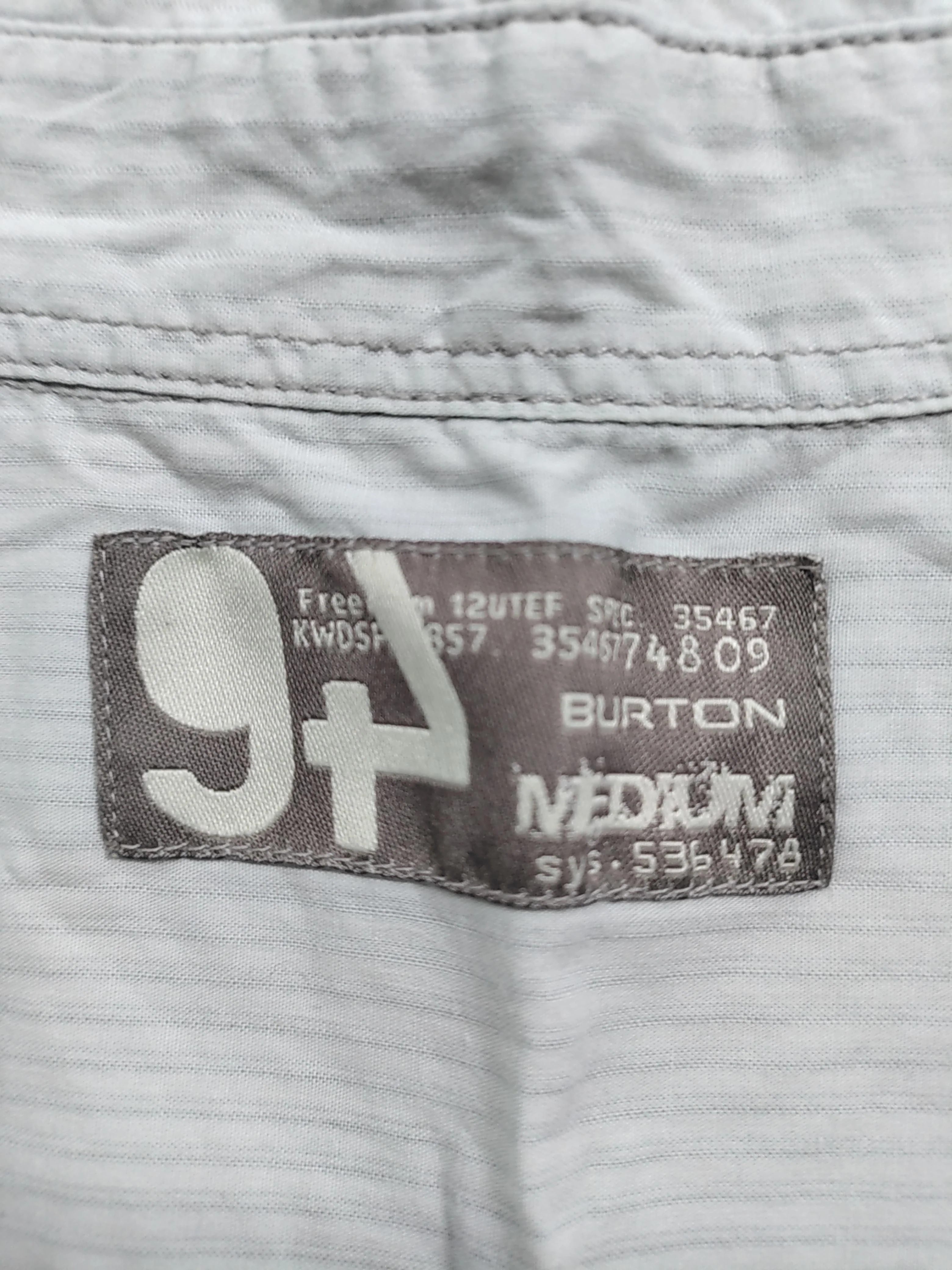 Burton Men's Shirt M Grey Striped 100% Cotton Basic - Image 5