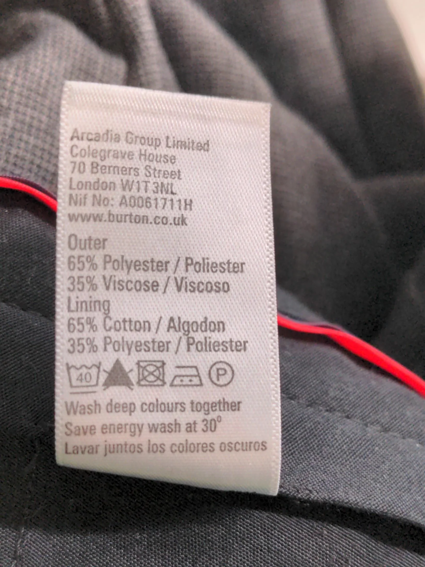 Burton Men's Suit Trousers W 32 in Grey Polyester with Viscose Dress Pants - Image 6