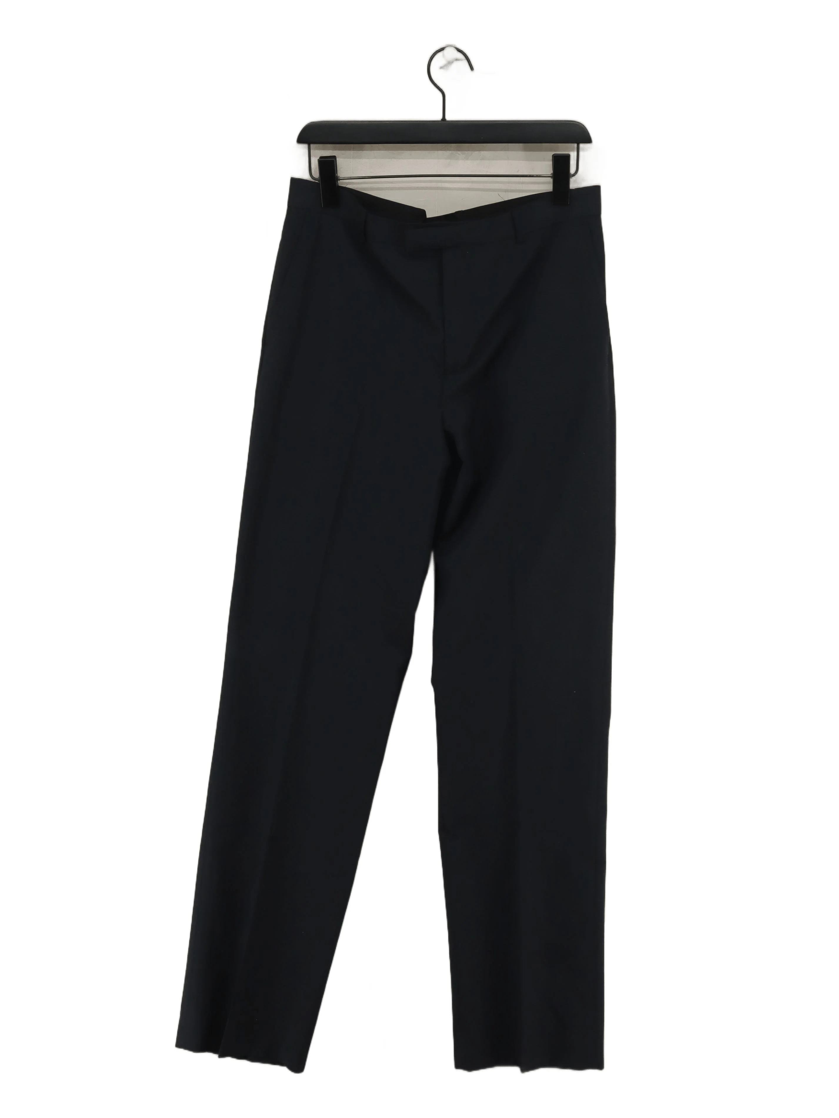 Burton Men's Suit Trousers W 34 in Grey Polyester with Viscose Dress Pants
