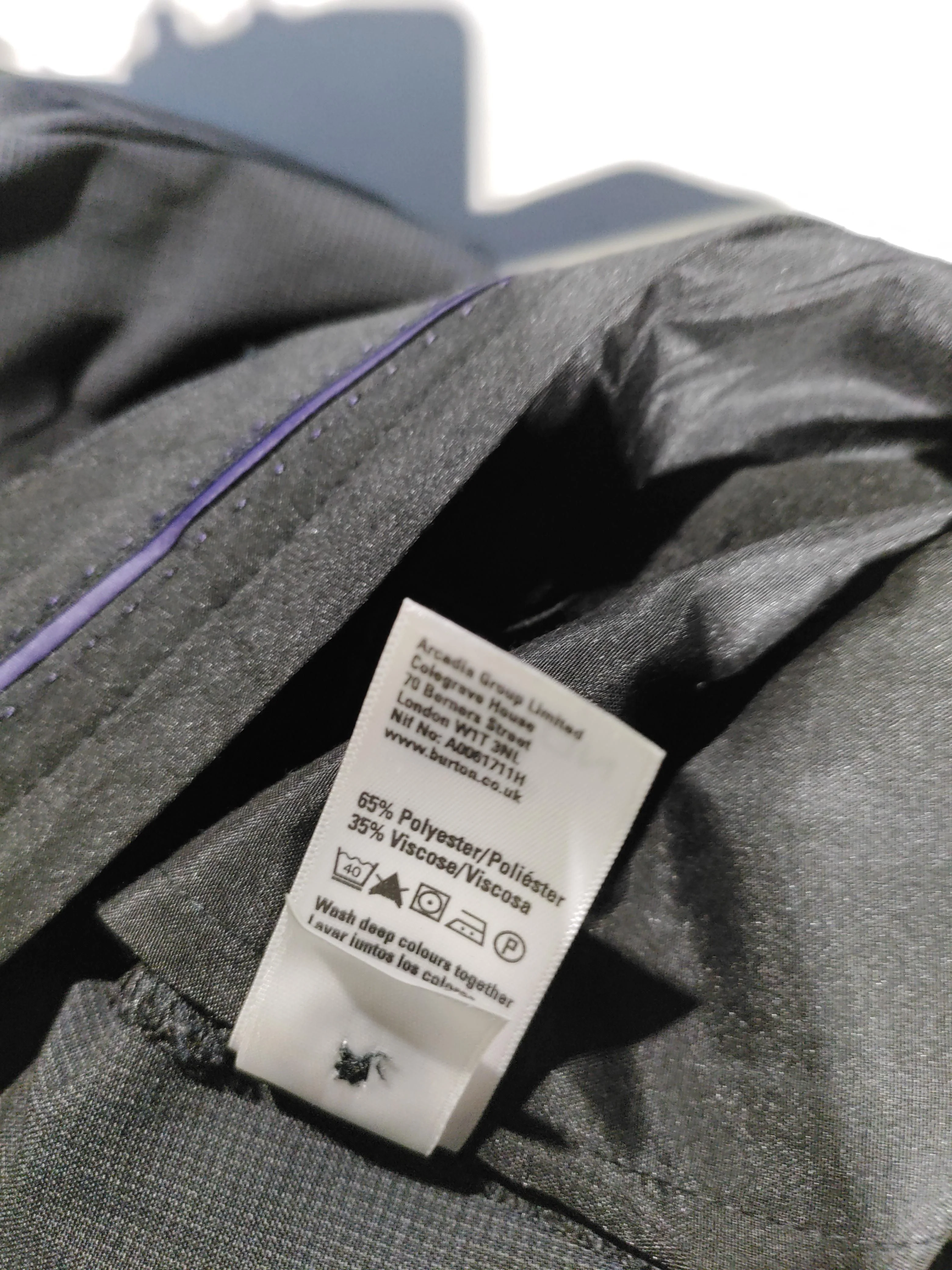 Burton Men's Suit Trousers W 34 in Grey Polyester with Viscose Dress Pants - Image 7