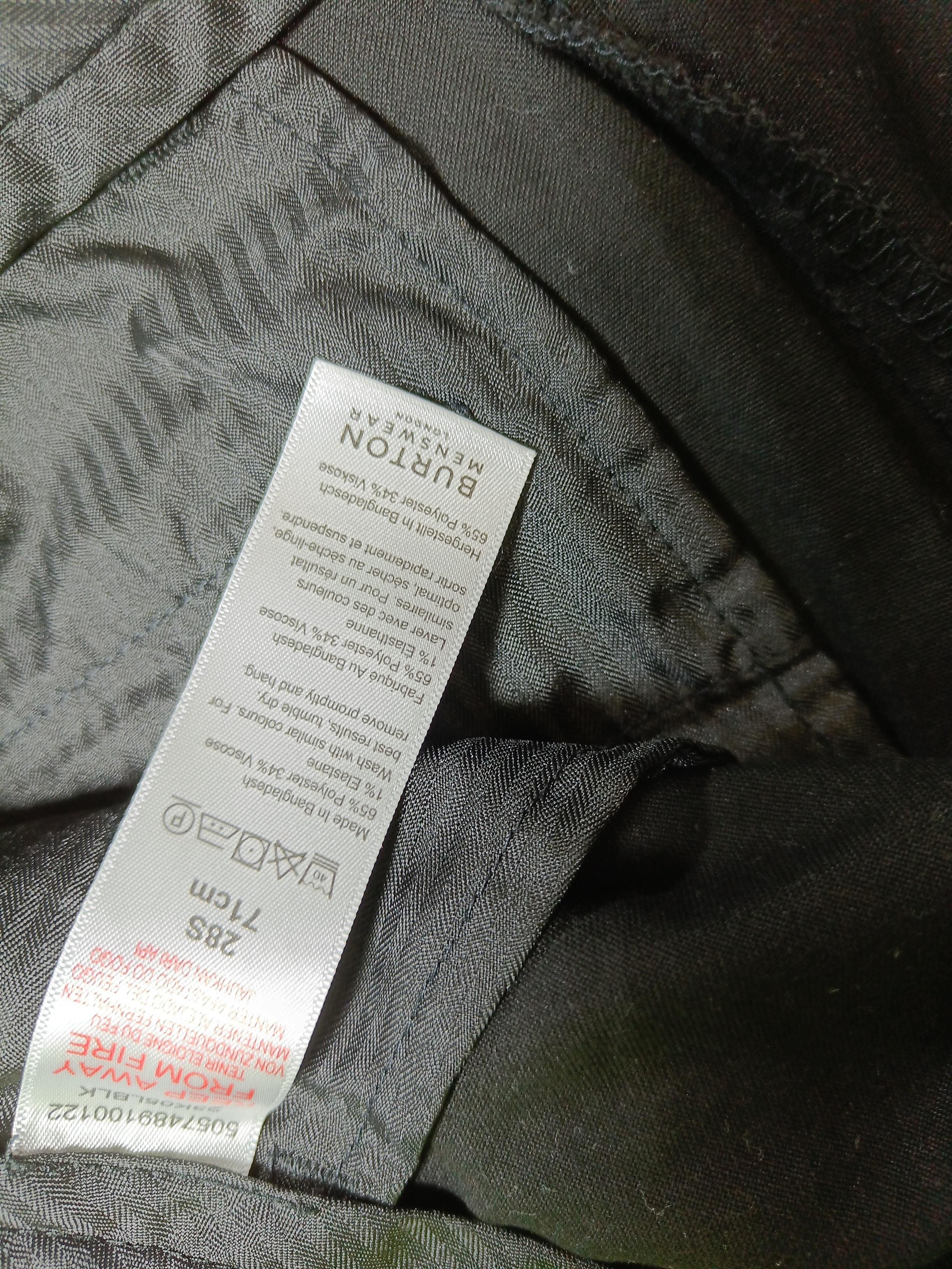 Burton Men's Trousers W 28 in Black Polyester with Viscose, Elastane Chino - Image 7