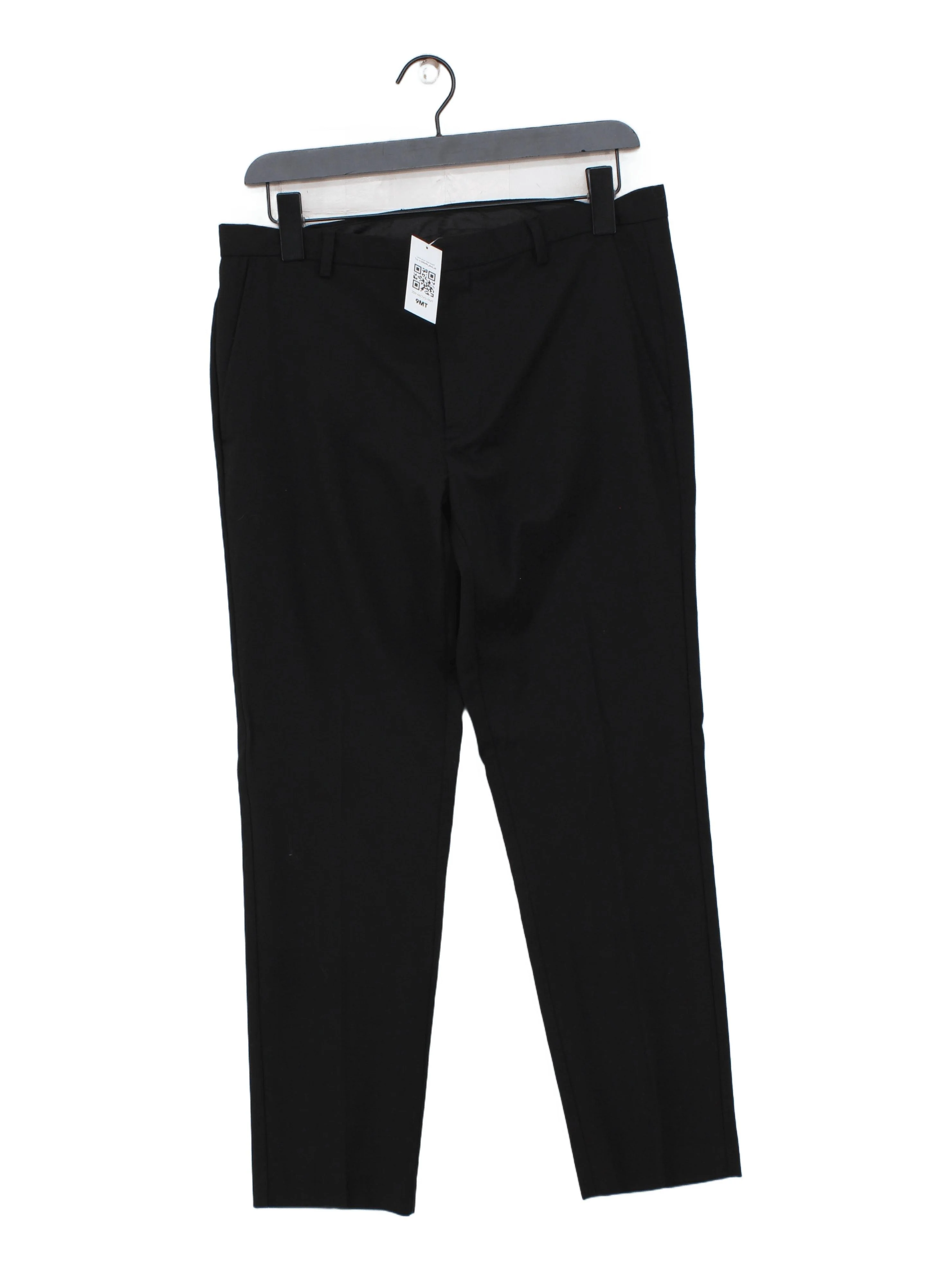 Burton Men's Trousers W 32 in Black Polyester with Viscose, Elastane Chino