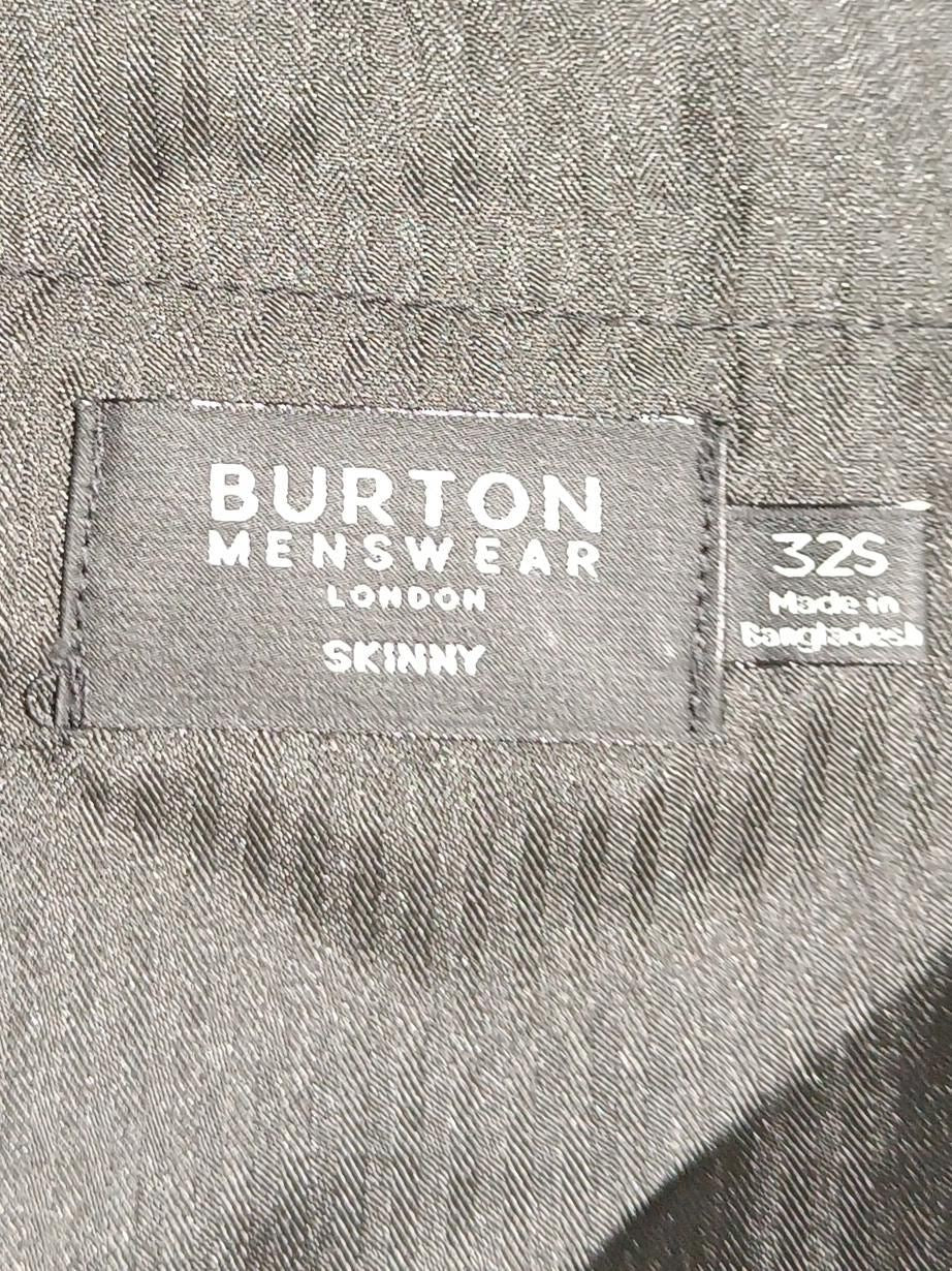 Burton Men's Trousers W 32 in Black Polyester with Viscose, Elastane Chino - Image 5