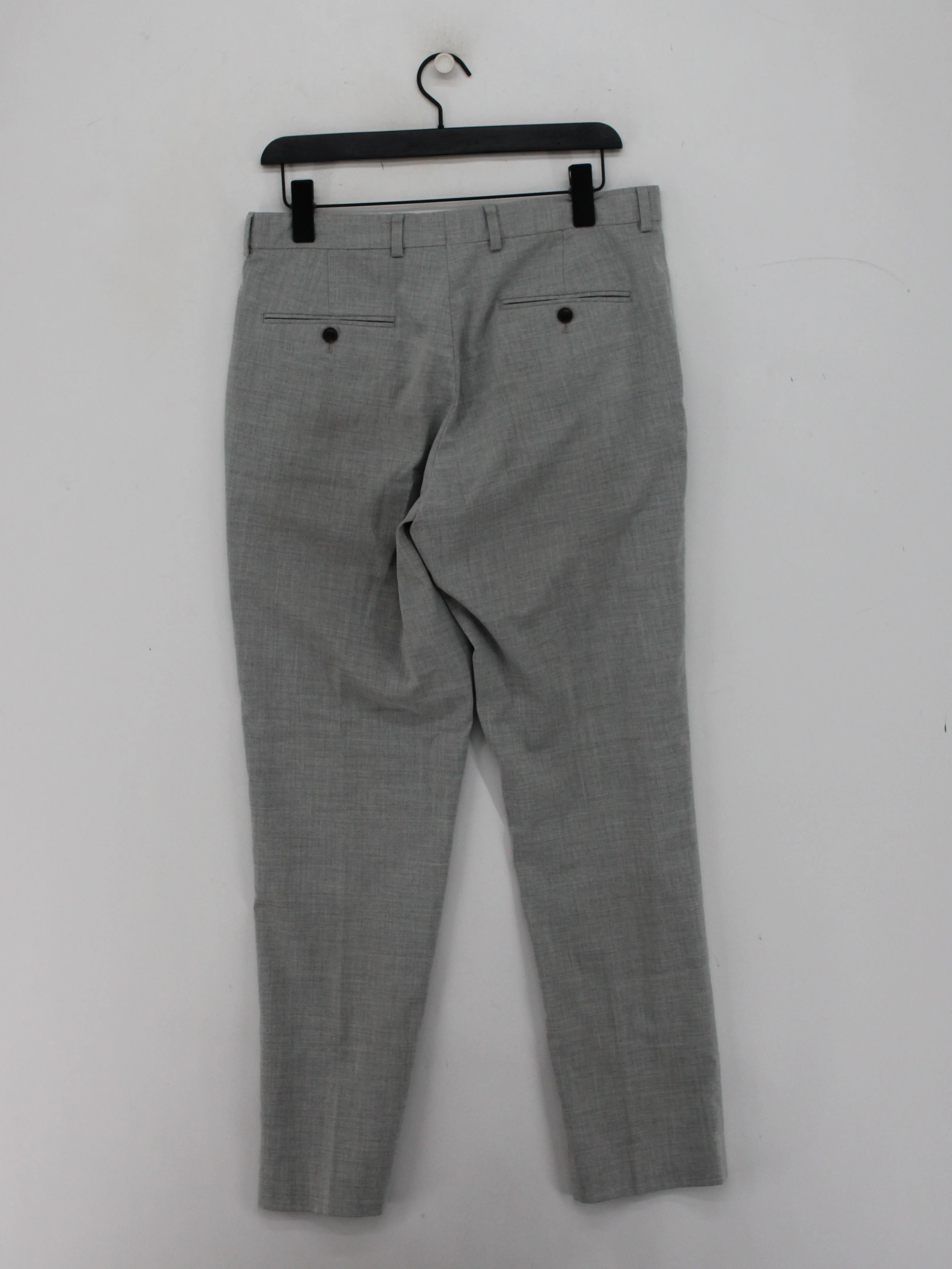 Burton Men's Trousers W 32 in Grey Polyester with Viscose, Elastane Chino - Image 2