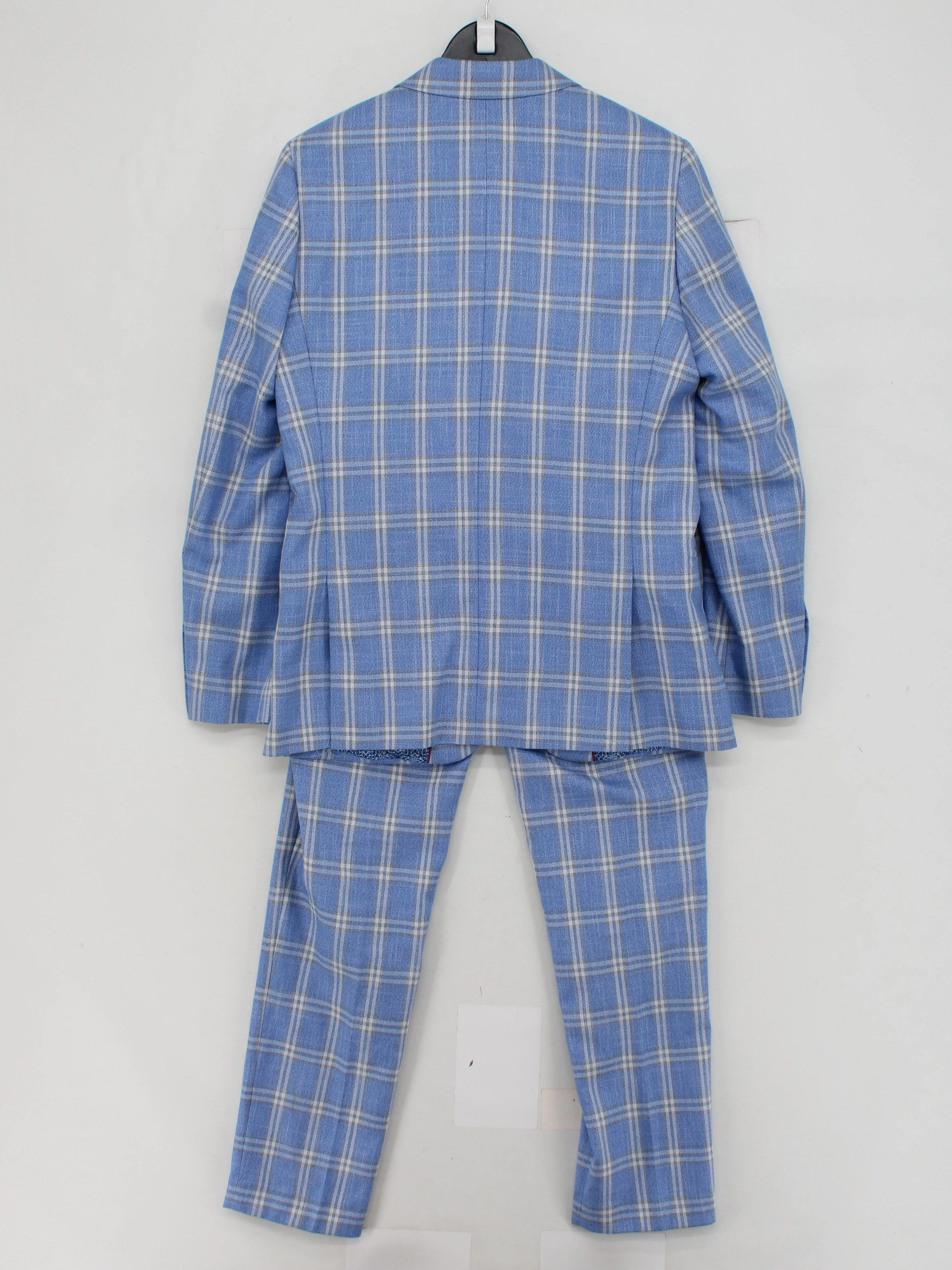 Burton Men's Two Piece Suit Chest: 40 in Blue Polyester with Viscose 2 Piece - Image 2