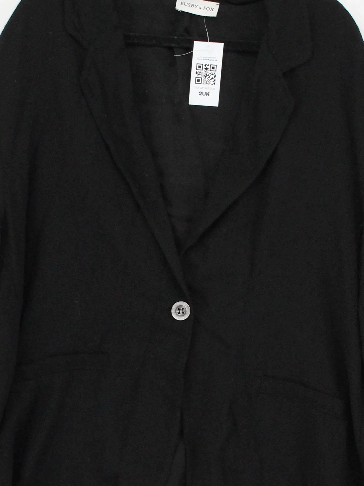 Busby & Fox Women's Blazer XL Black Viscose with Wool Overcoat - Image 3