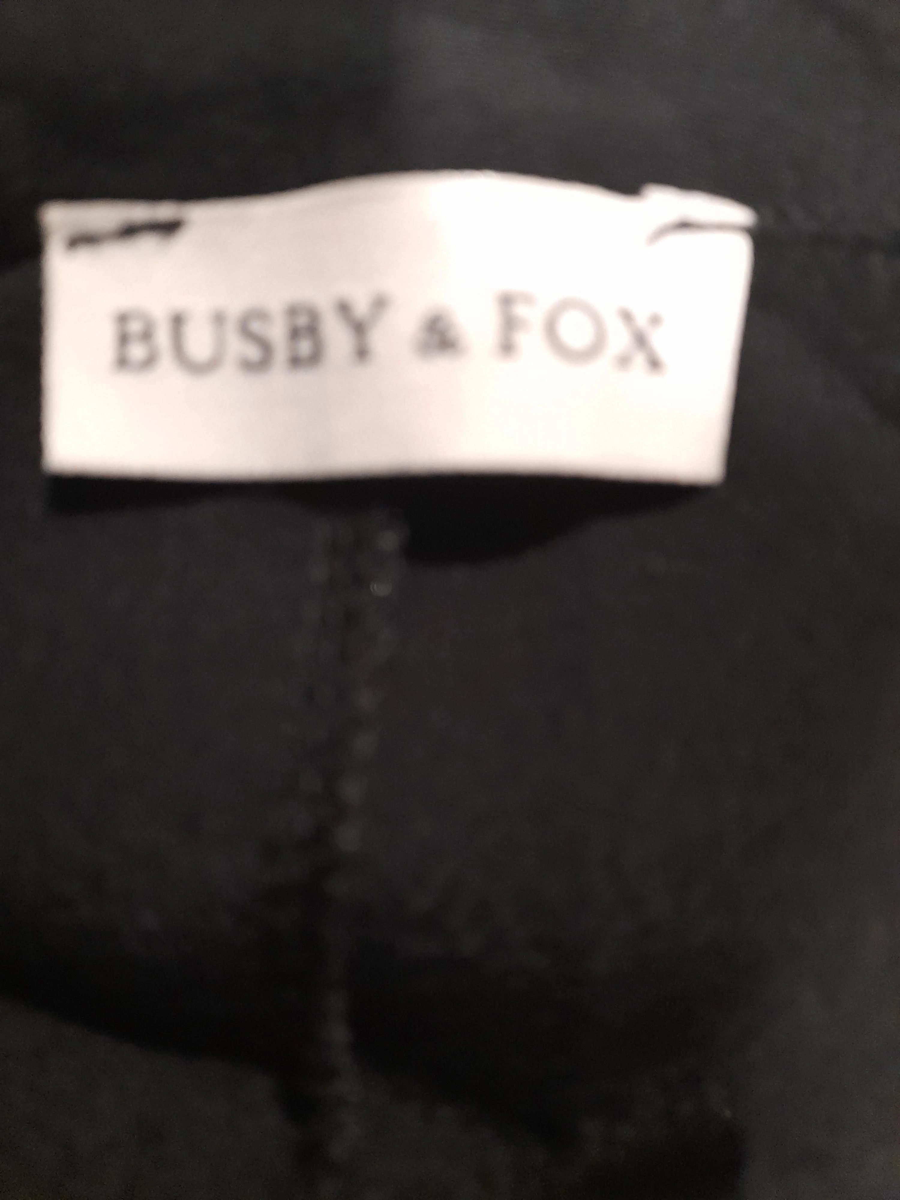 Busby & Fox Women's Shirt L Black 100% Viscose 3/4 Sleeve Collared Basic - Image 5