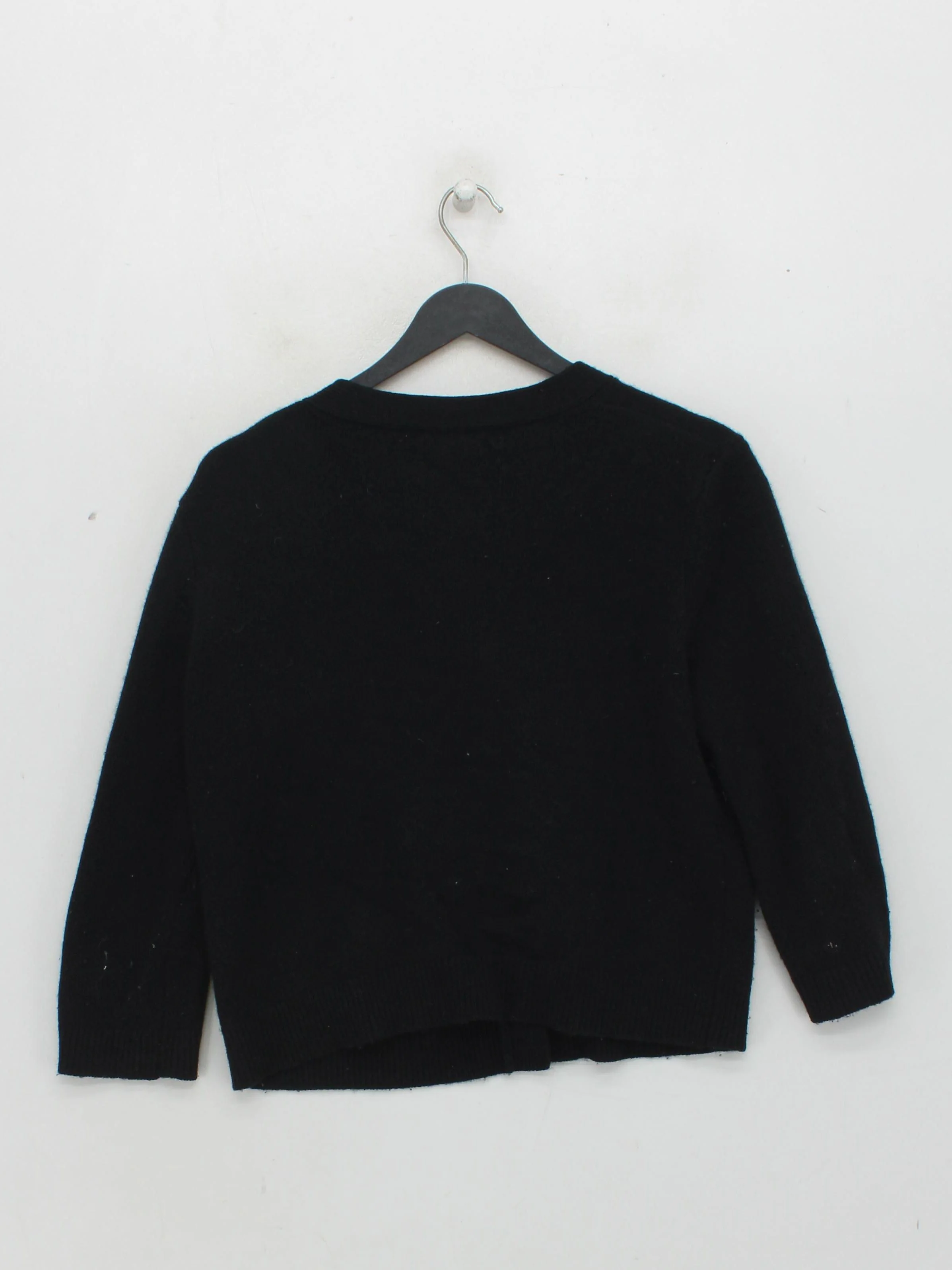 By Iris Women's Cardigan M Black Wool with Cashmere V-Neck Cardigan - Image 2