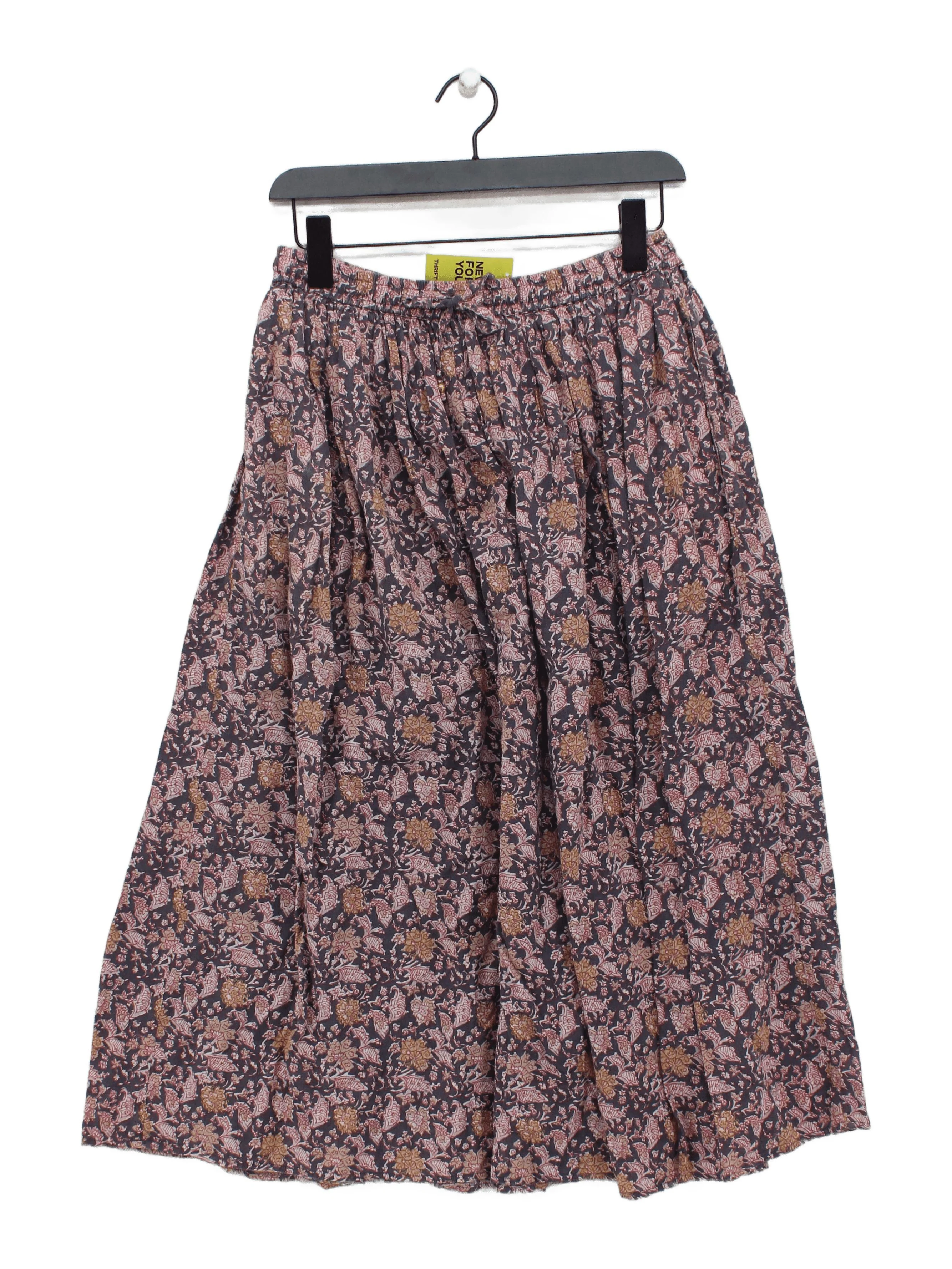 By Iris Women's Midi Skirt M Multi Floral 100% Cotton Midi A-Line