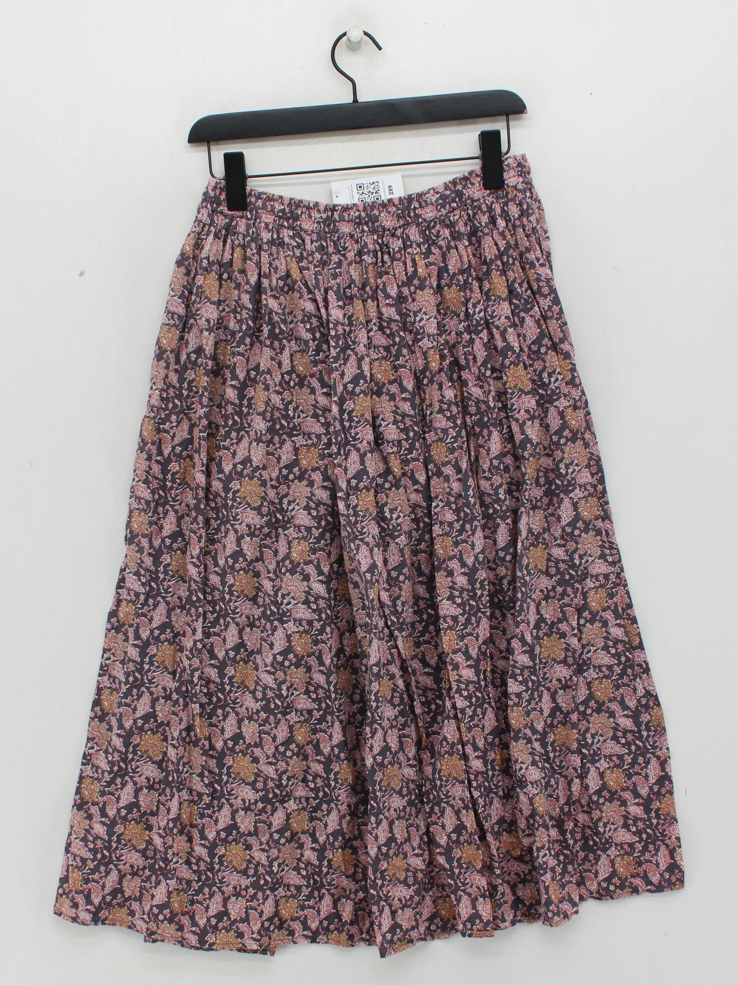 By Iris Women's Midi Skirt M Multi Floral 100% Cotton Midi A-Line - Image 2