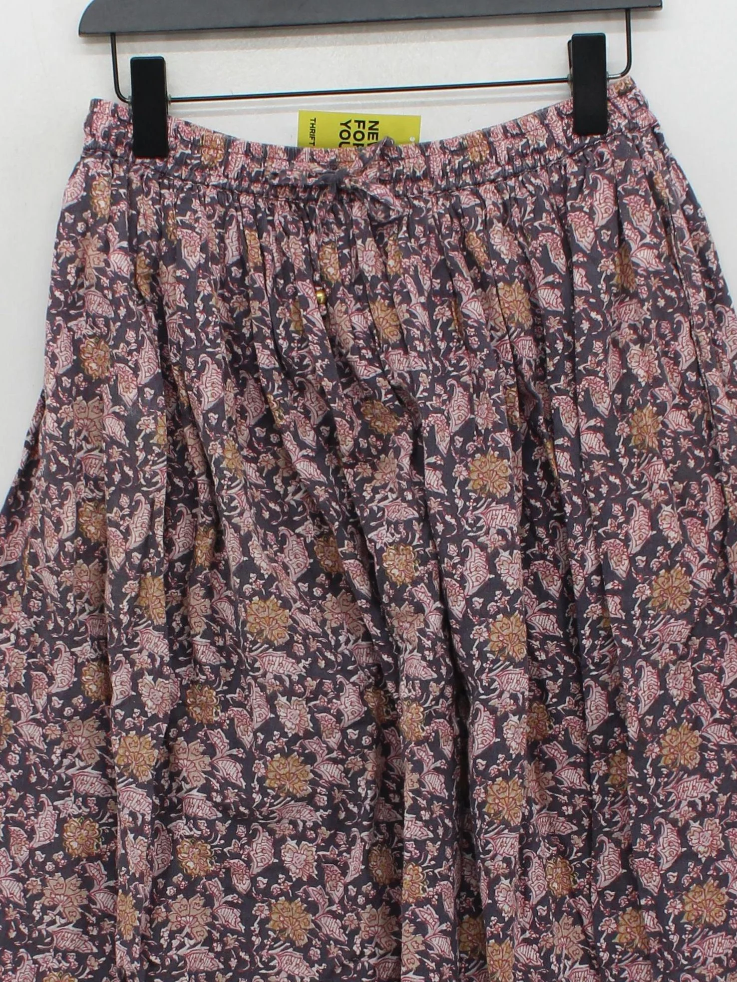 By Iris Women's Midi Skirt M Multi Floral 100% Cotton Midi A-Line - Image 3