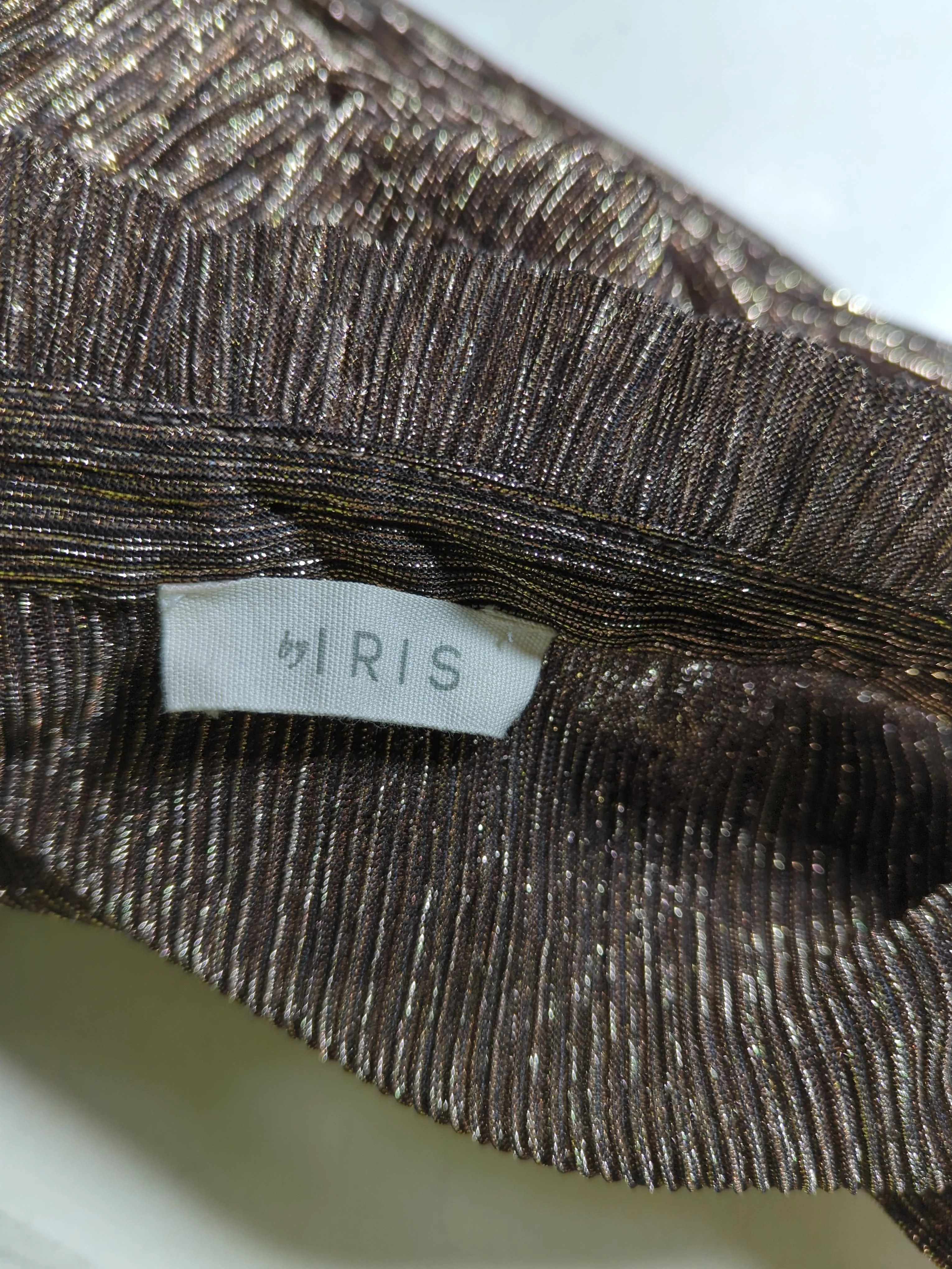 By Iris Women's Top S Brown Polyester with Other Long Sleeve High Neck Basic - Image 5