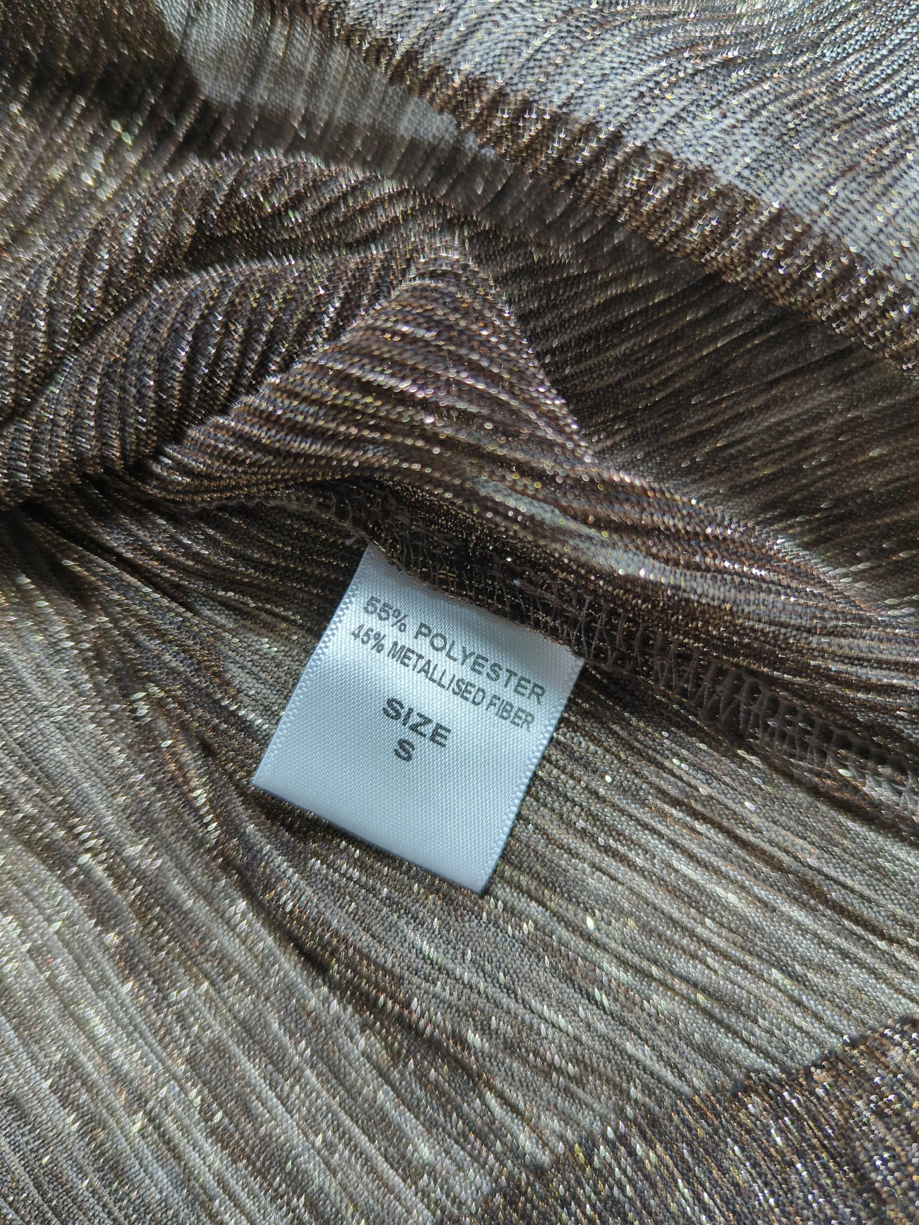 By Iris Women's Top S Brown Polyester with Other Long Sleeve High Neck Basic - Image 6