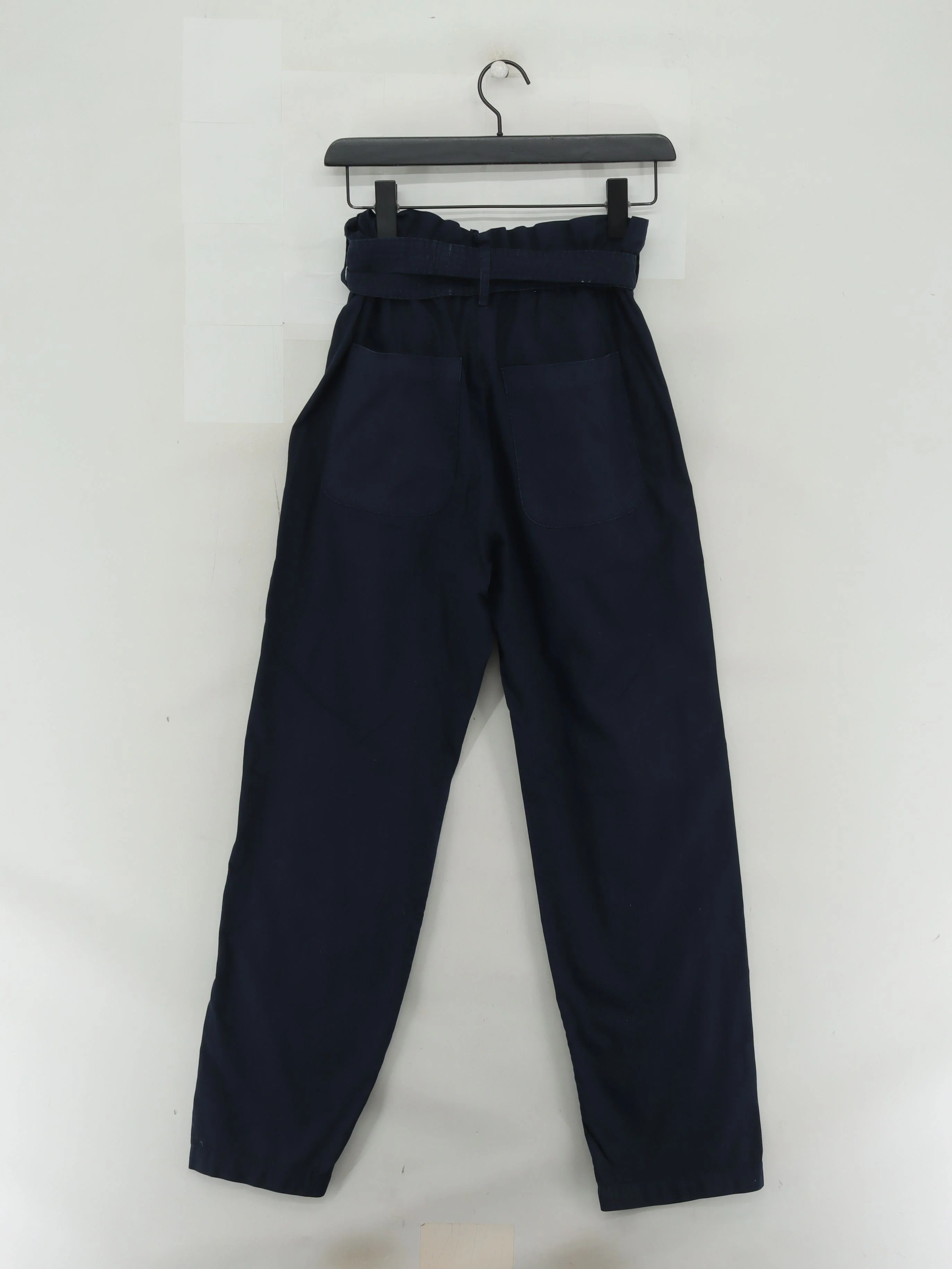 By Iris Women's Trousers S Blue 100% Cotton Tapered Cropped - Image 2