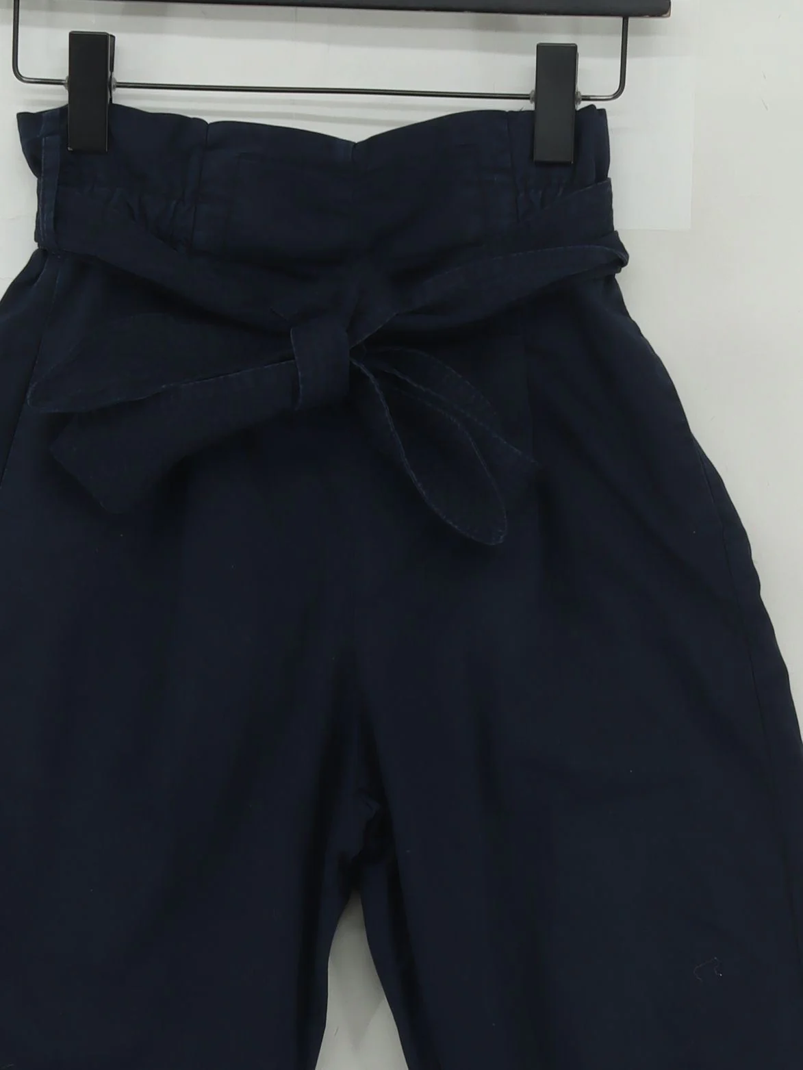 By Iris Women's Trousers S Blue 100% Cotton Tapered Cropped - Image 3