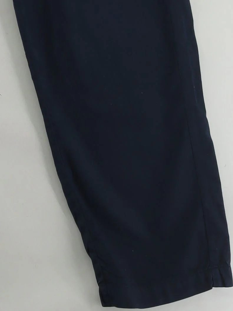 By Iris Women's Trousers S Blue 100% Cotton Tapered Cropped - Image 4